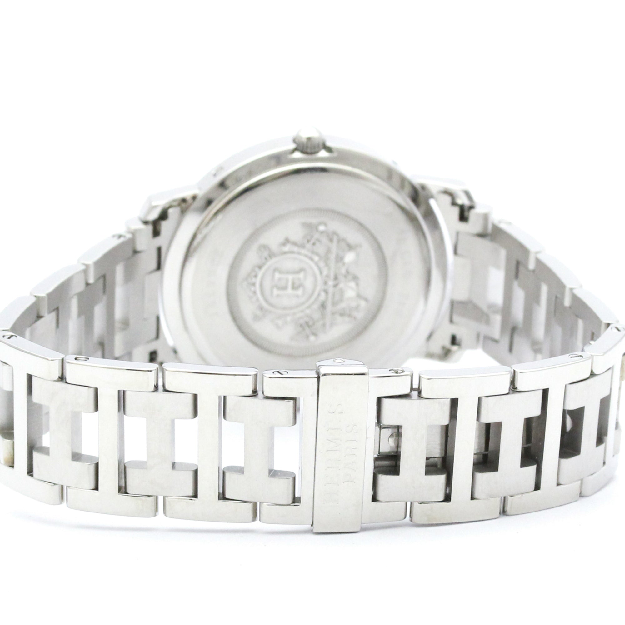 Hermes Clipper Quartz Watch Stainless Steel Watch (Pre-Owned)