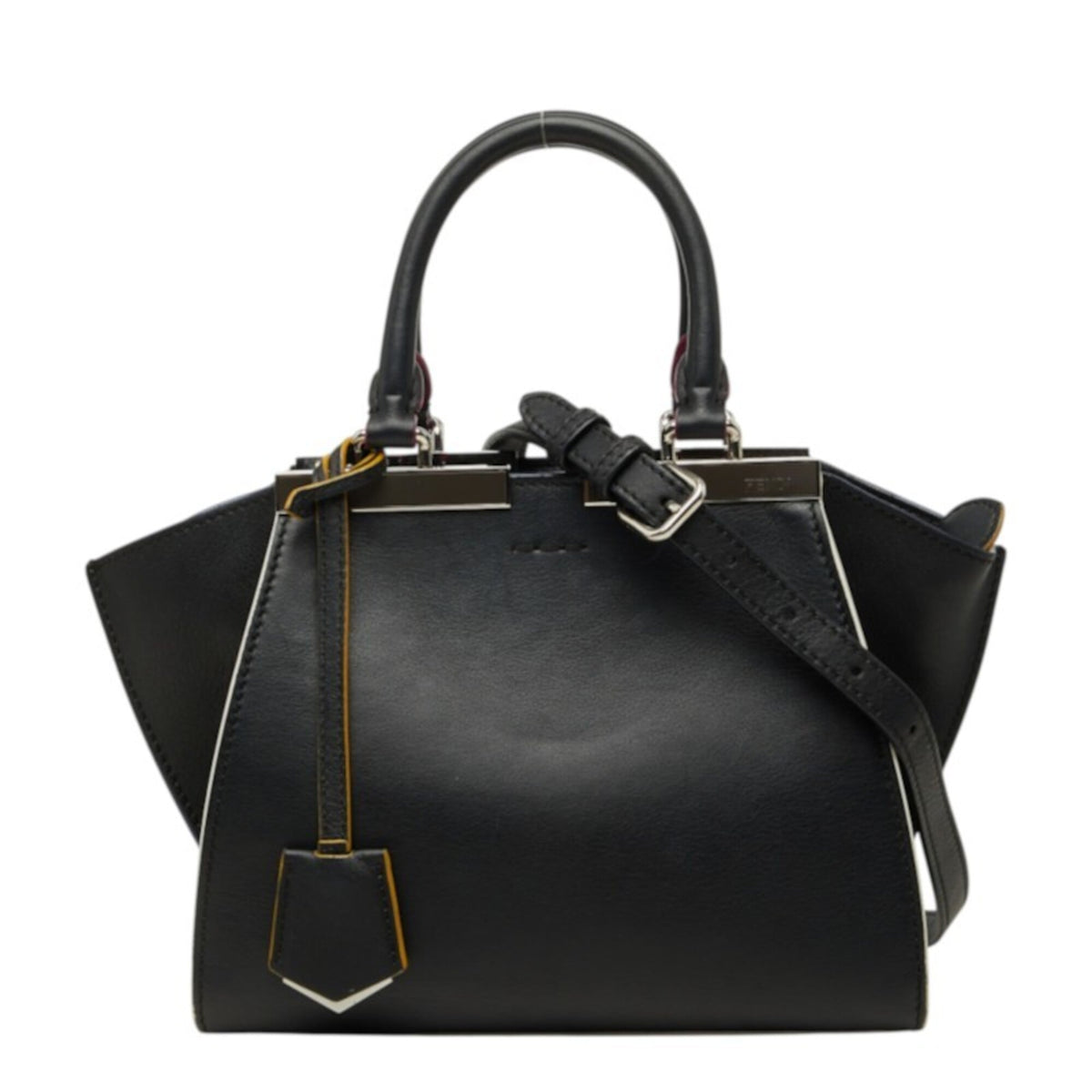 Fendi Black Leather Handbag Shoulder Bag (Pre-Owned)