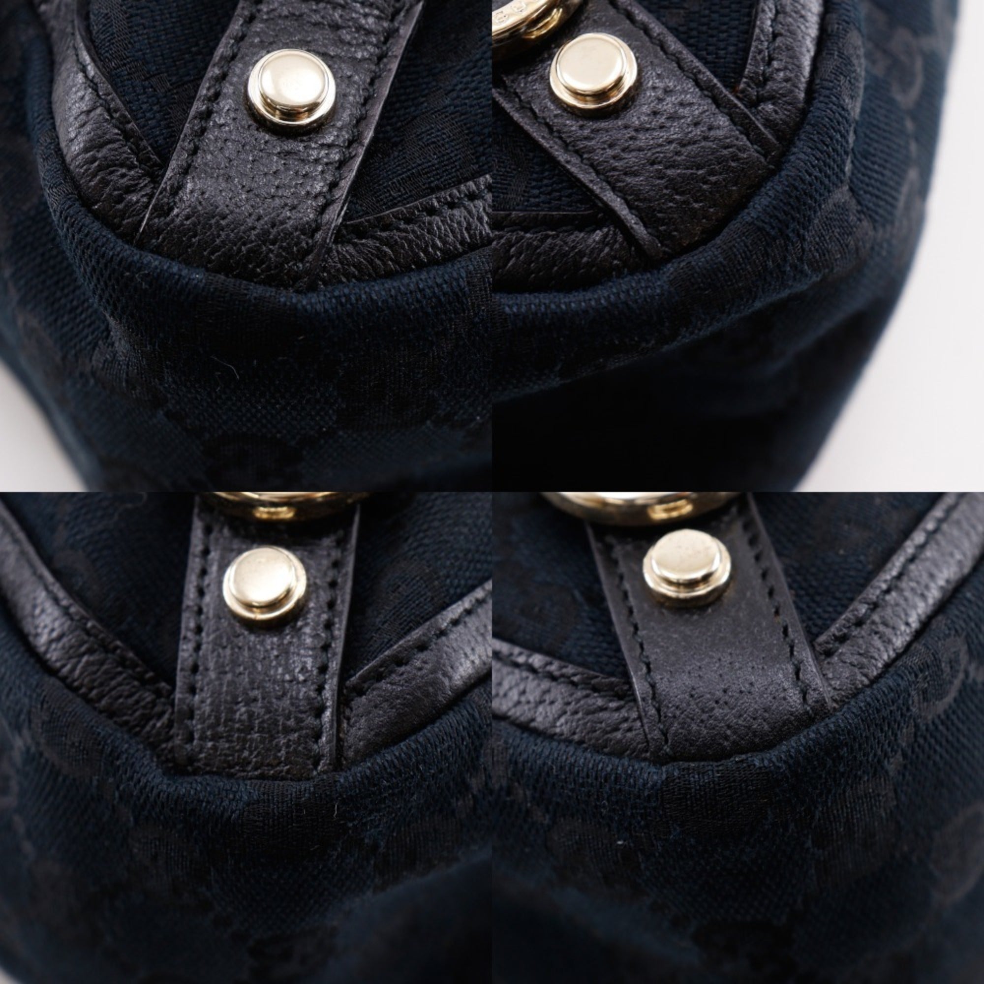 Gucci Black Gg Canvas Handbag Tote Bag (Pre-Owned)