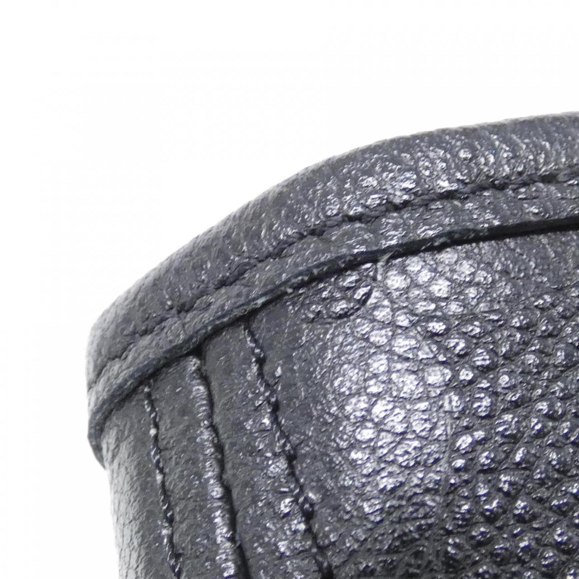Louis Vuitton Black Leather Handbag (Pre-Owned)