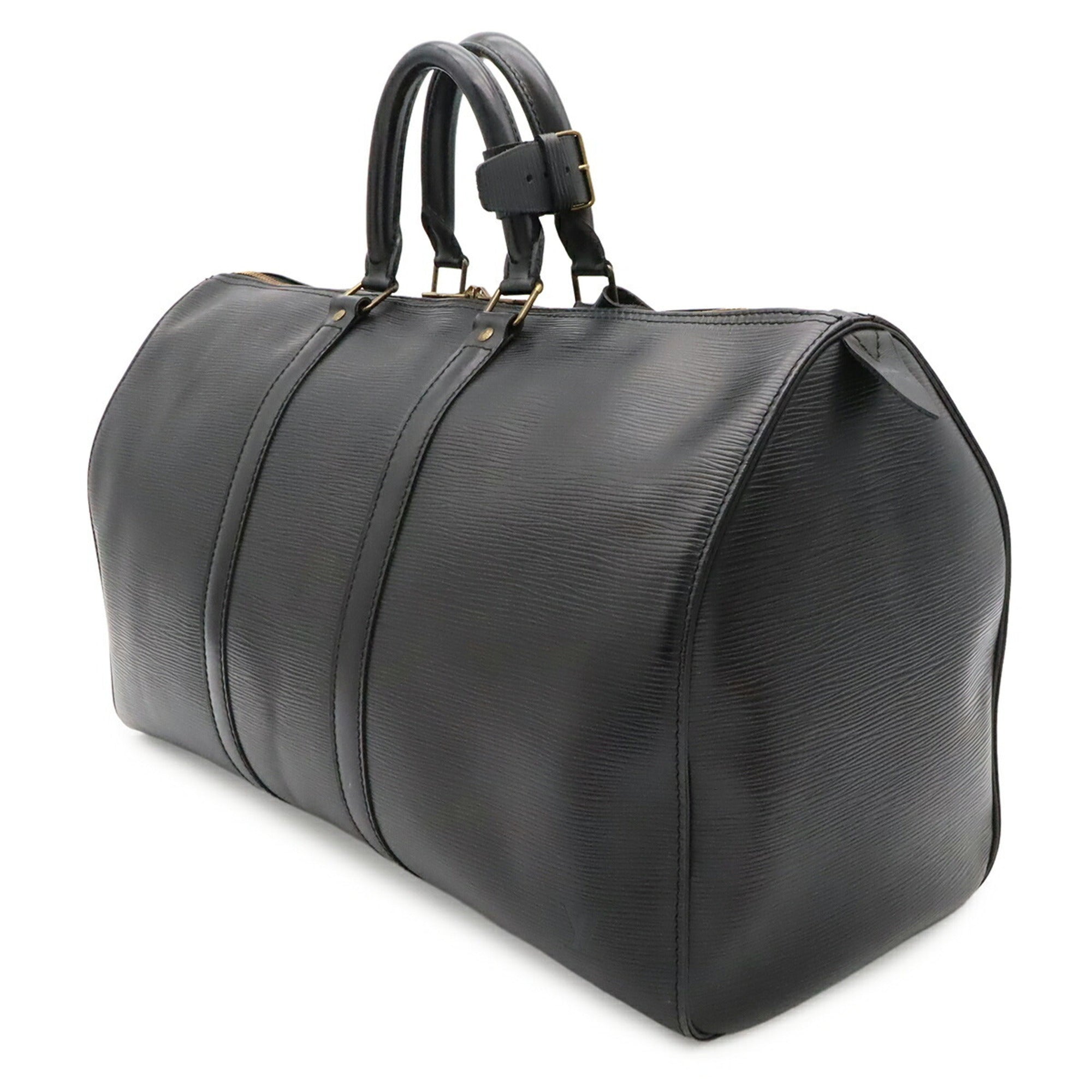 Louis Vuitton Black Noir Epi Leather Boston Bag (Pre-Owned)