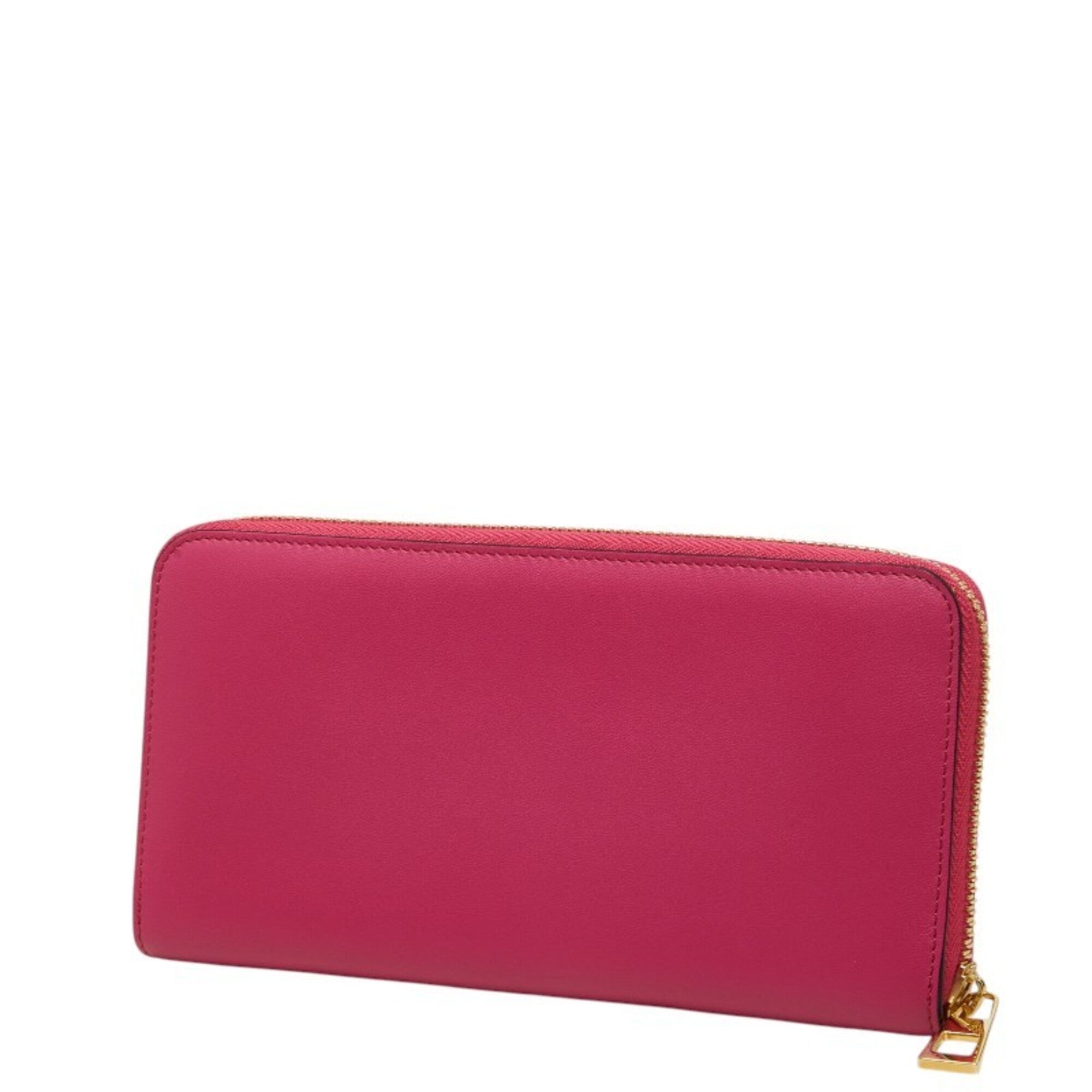 Loewe Pink Leather Long Wallet (Bi-Fold) (Pre-Owned)