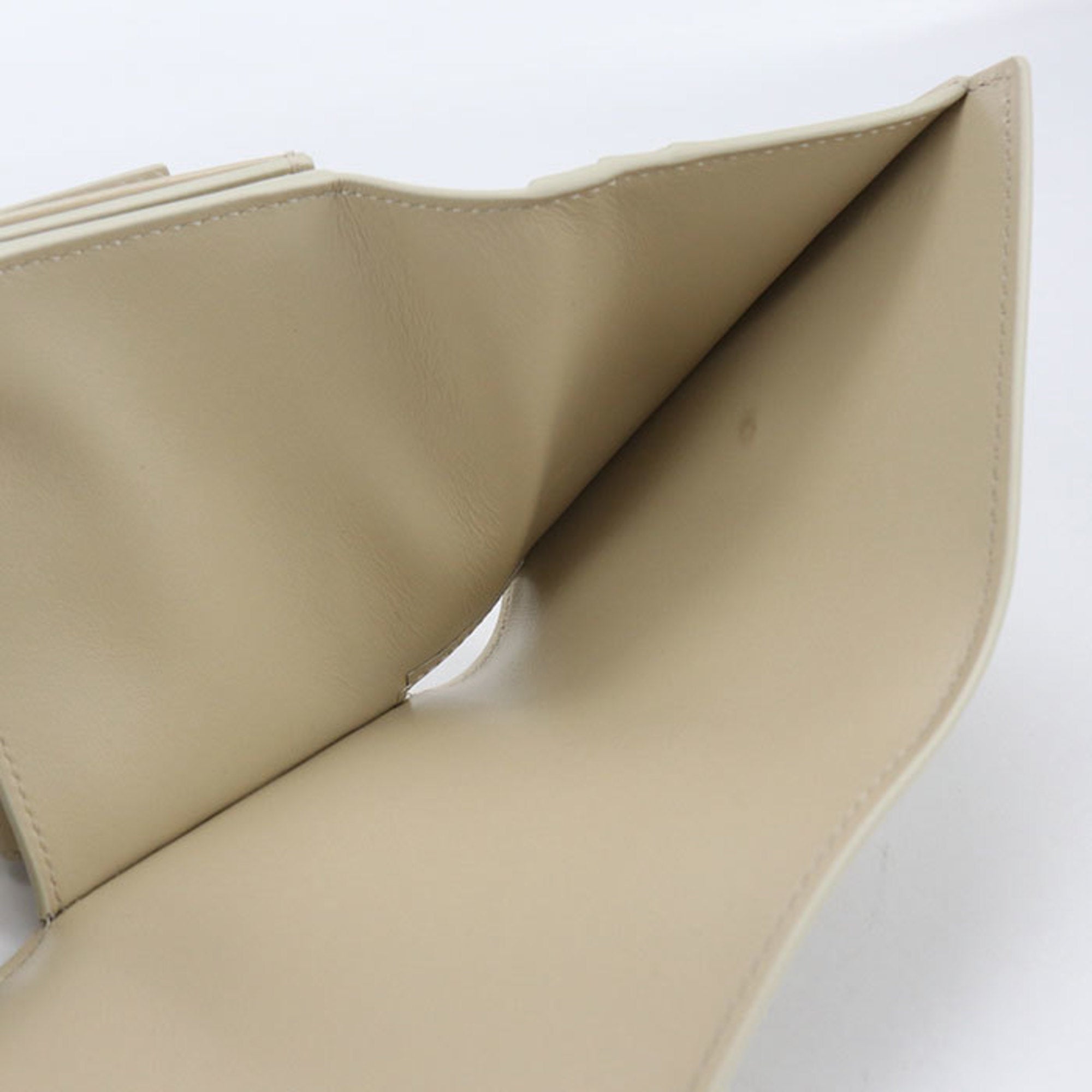 Celine Beige Leather Wallet (Tri-Fold) (Pre-Owned)