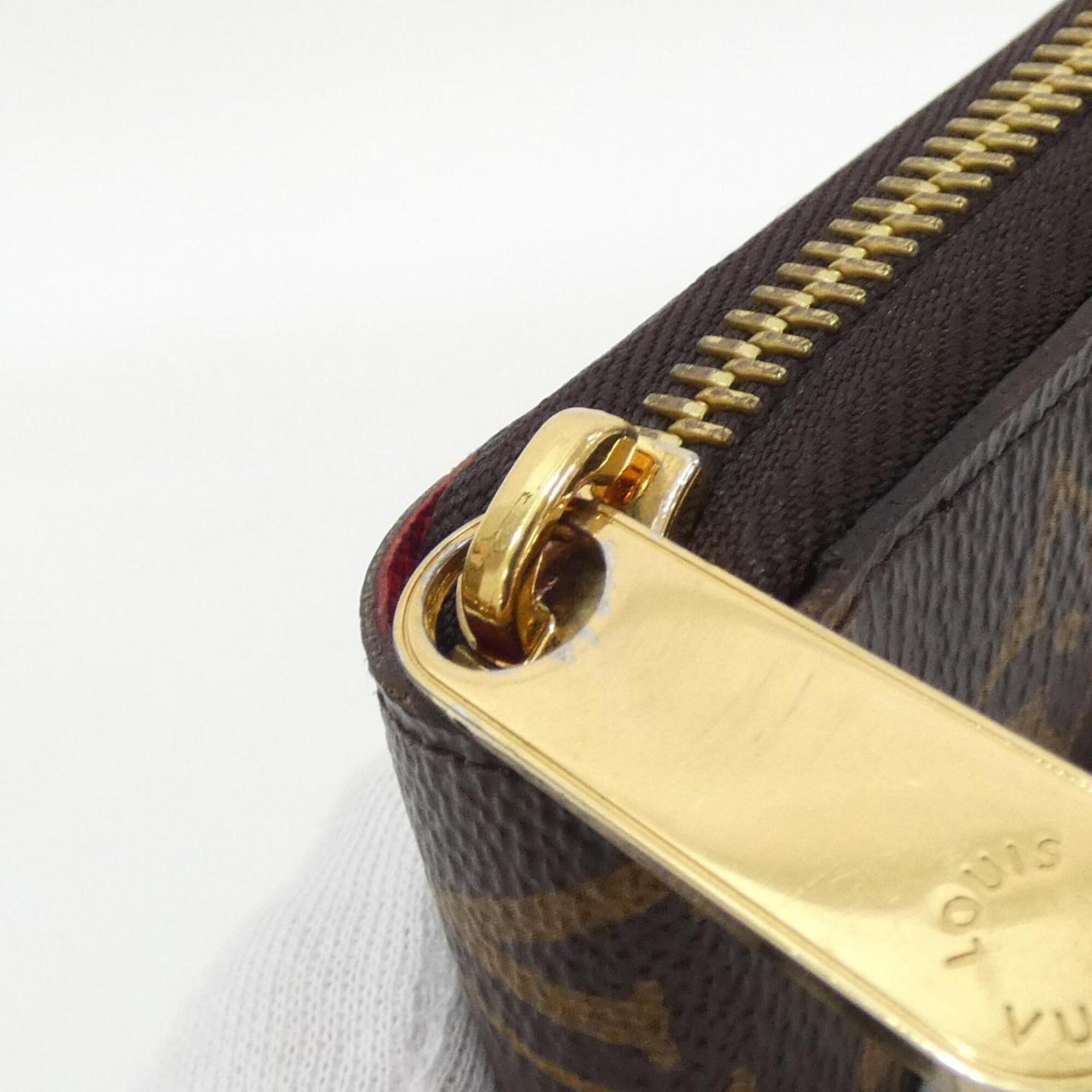 Louis Vuitton Coquelicots Marron Coated Canvas Long Wallet (Bi-Fold) (Pre-Owned)