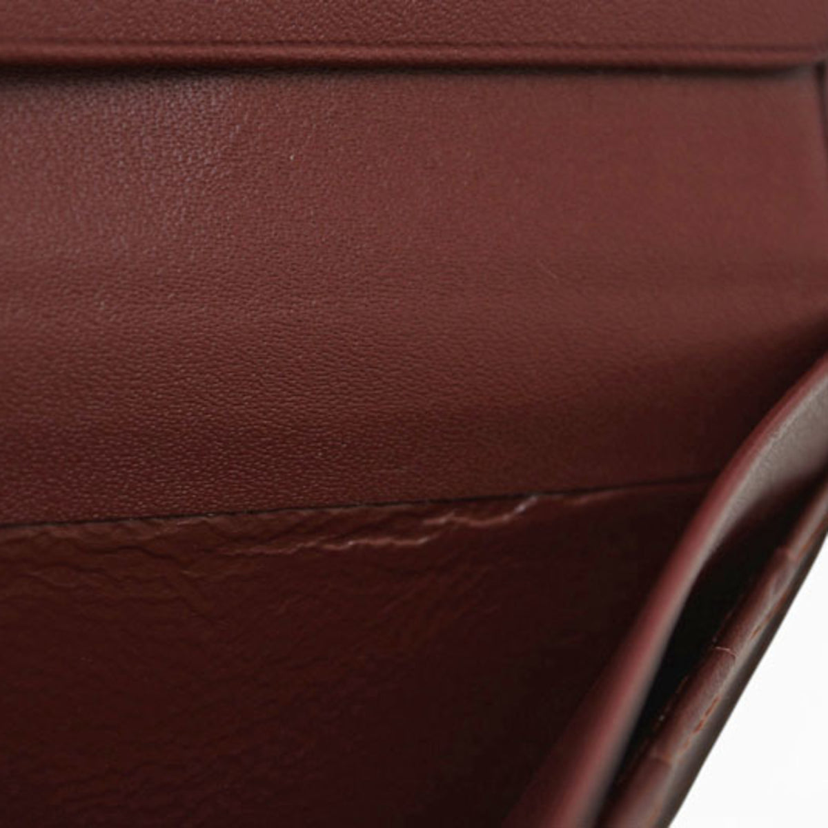 Cartier Must Bordeaux Leather Long Wallet (Bi-Fold) (Pre-Owned)