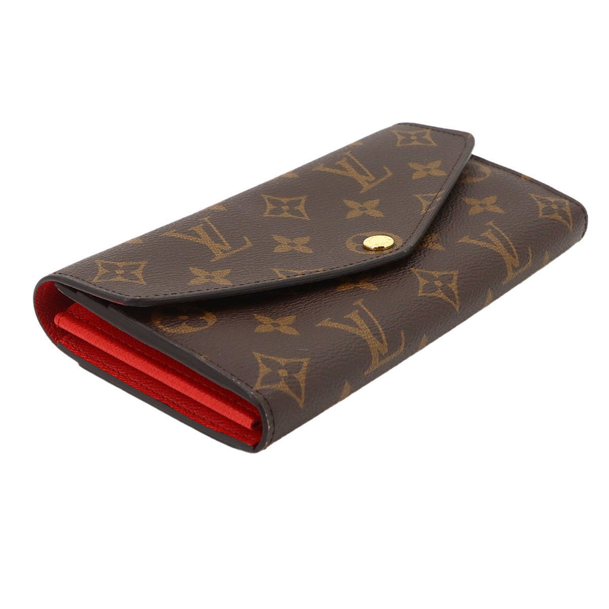 Louis Vuitton Brown Coquelicots Monogram Monogram Long Wallet (Bi-Fold) (Pre-Owned)