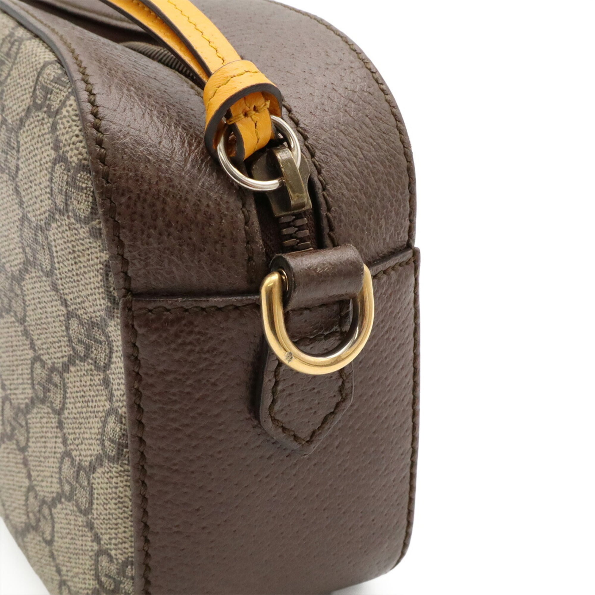 Gucci Beige Brown Green Red Color Yellow Gg Supreme Canvas Clutch Bag Handbag Shoulder Bag (Pre-Owned)