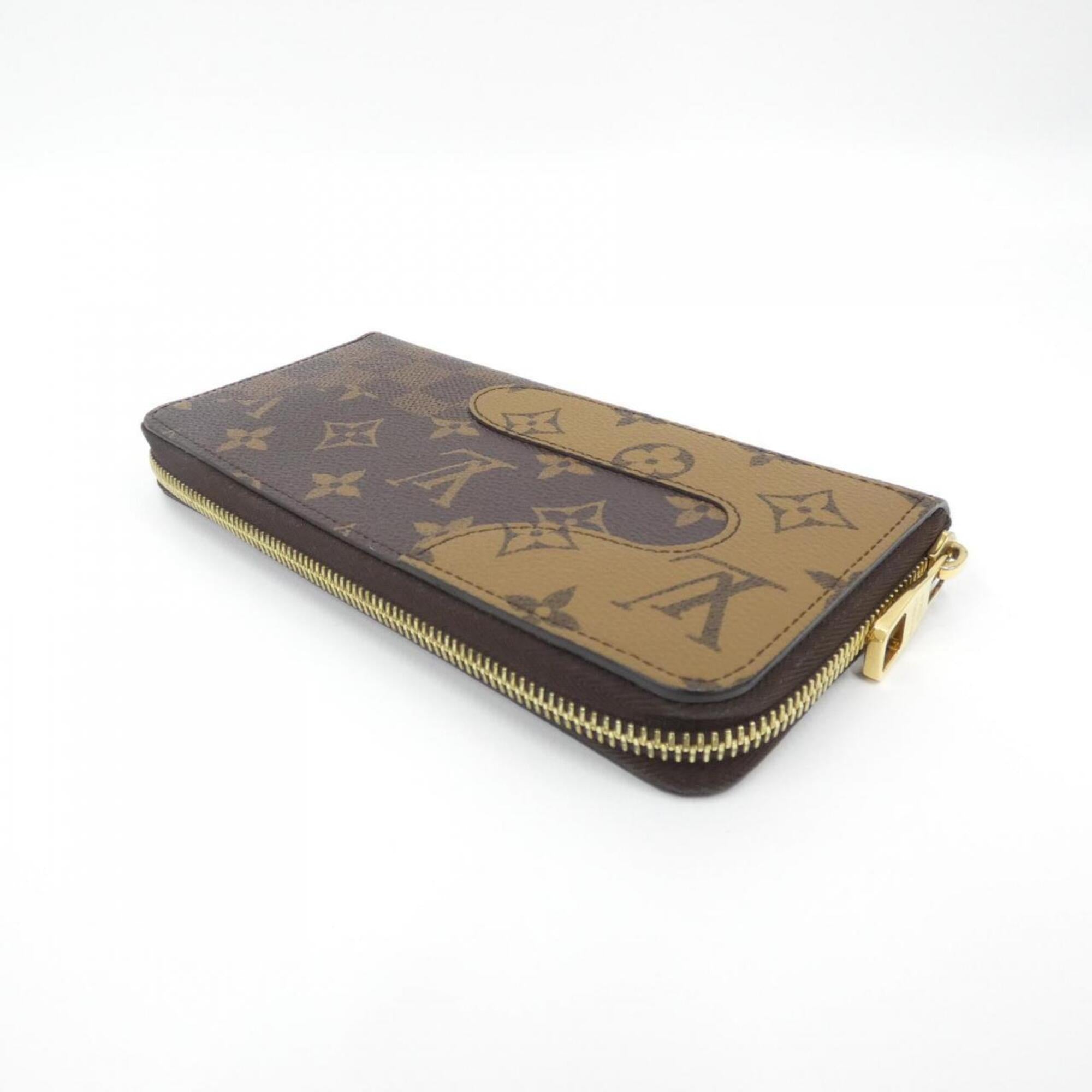 Louis Vuitton Monogram Marron Coated Canvas Long Wallet (Bi-Fold) (Pre-Owned)