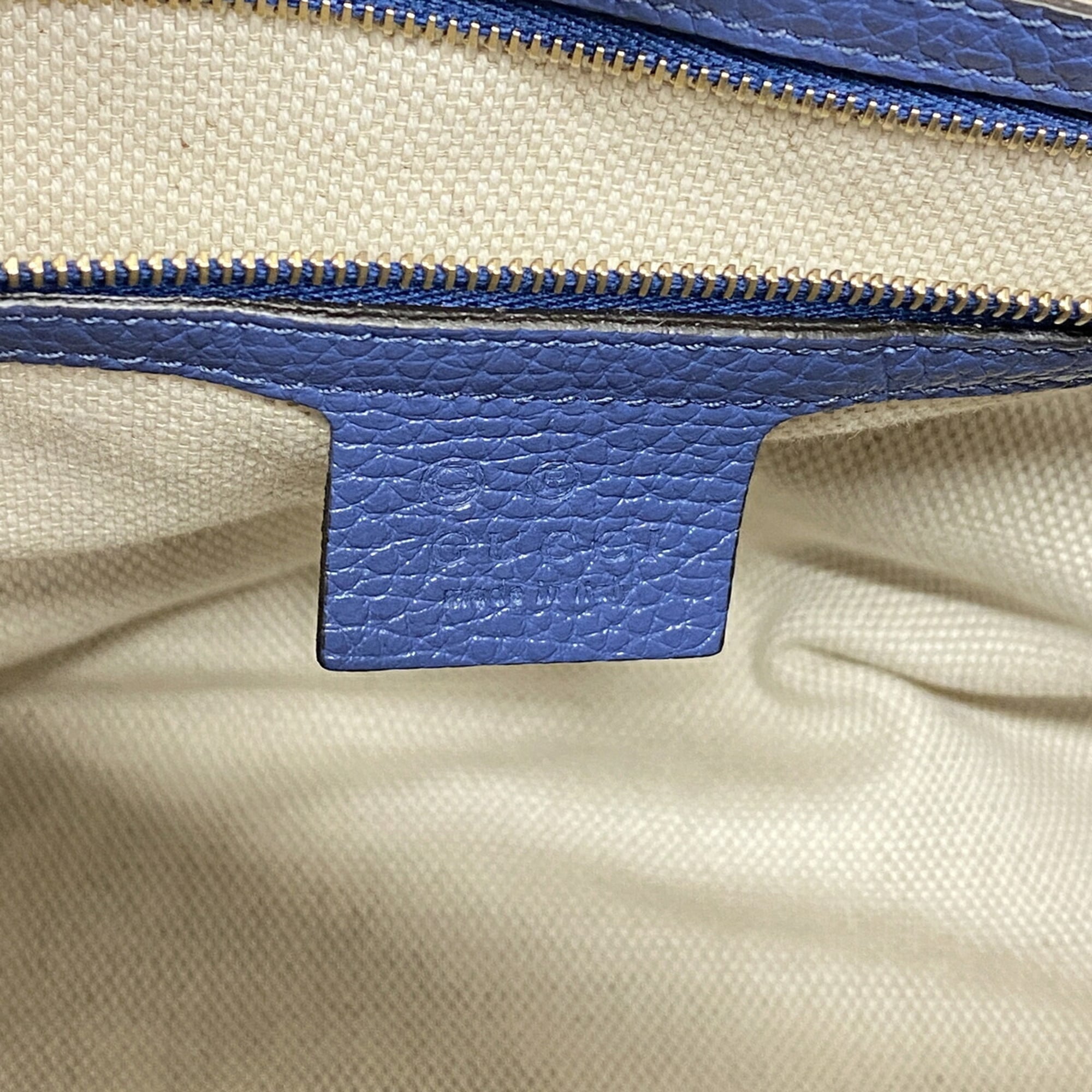 Gucci Blue Leather Shoulder Bag (Pre-Owned)
