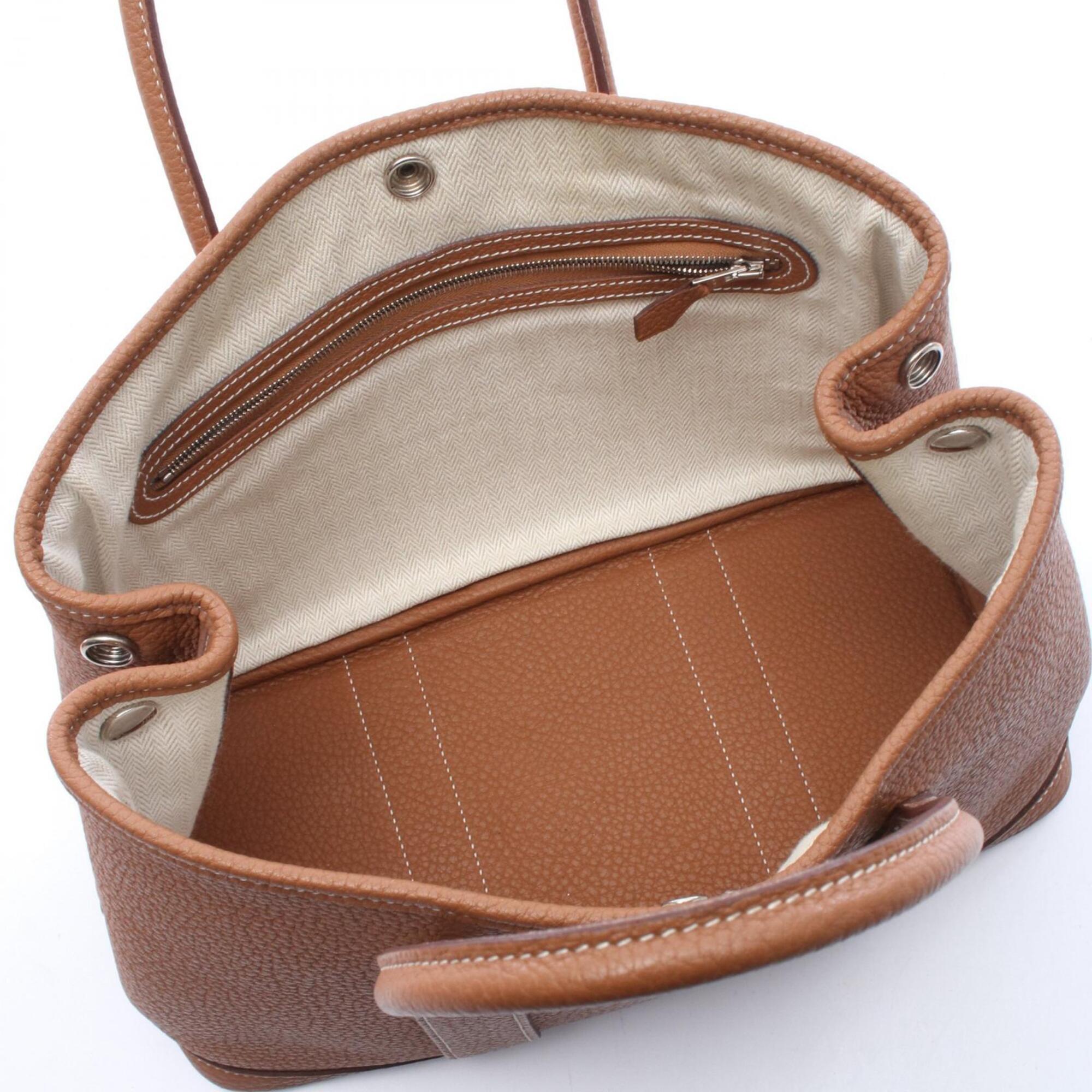 Hermes Brown Negonda Leather Handbag Tote Bag (Pre-Owned)