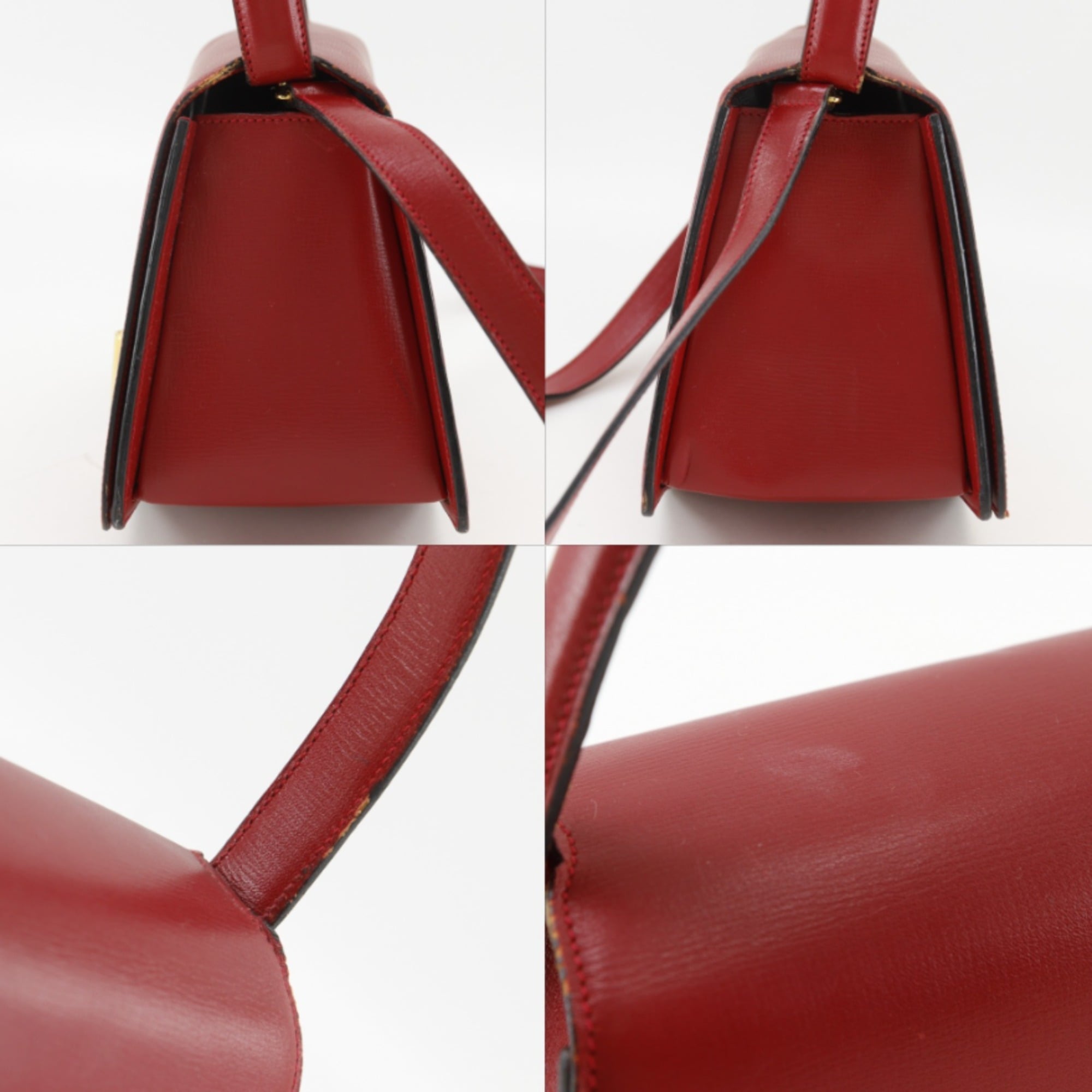 Dunhill Red Color Leather Handbag (Pre-Owned)