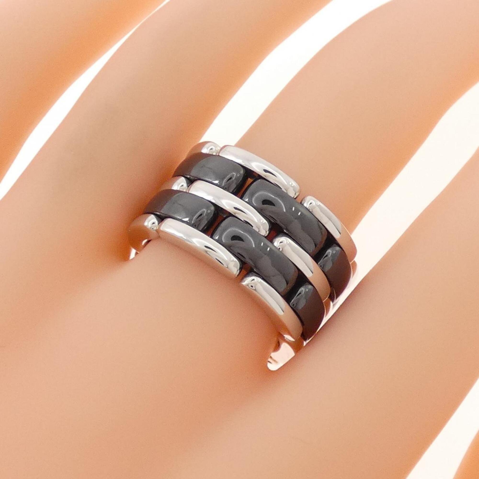 Chanel White Gold White Gold (18K) Ceramic Band Ring (Pre-Owned)