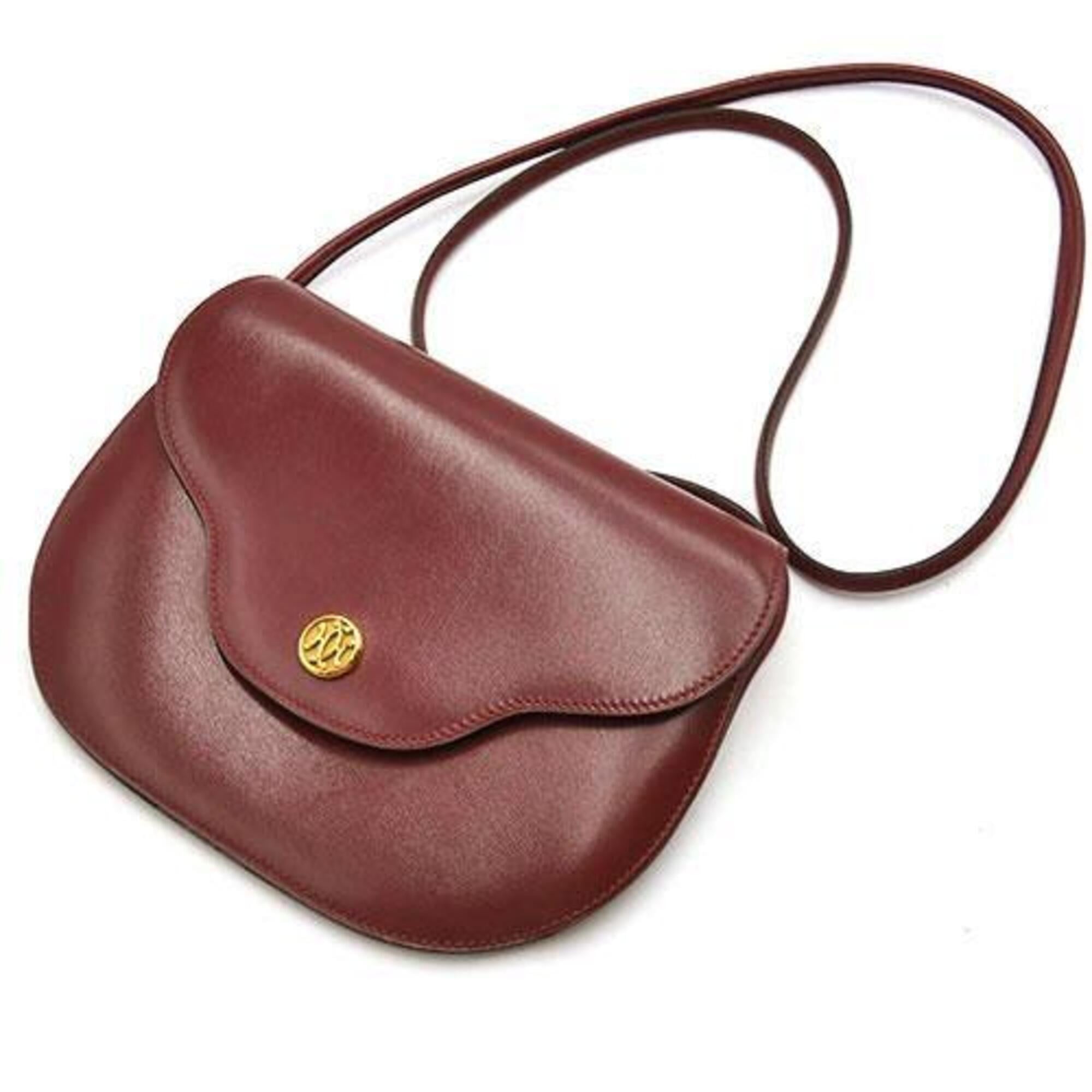 Hermes Rouge H Box Calf Leather Shoulder Bag (Pre-Owned)