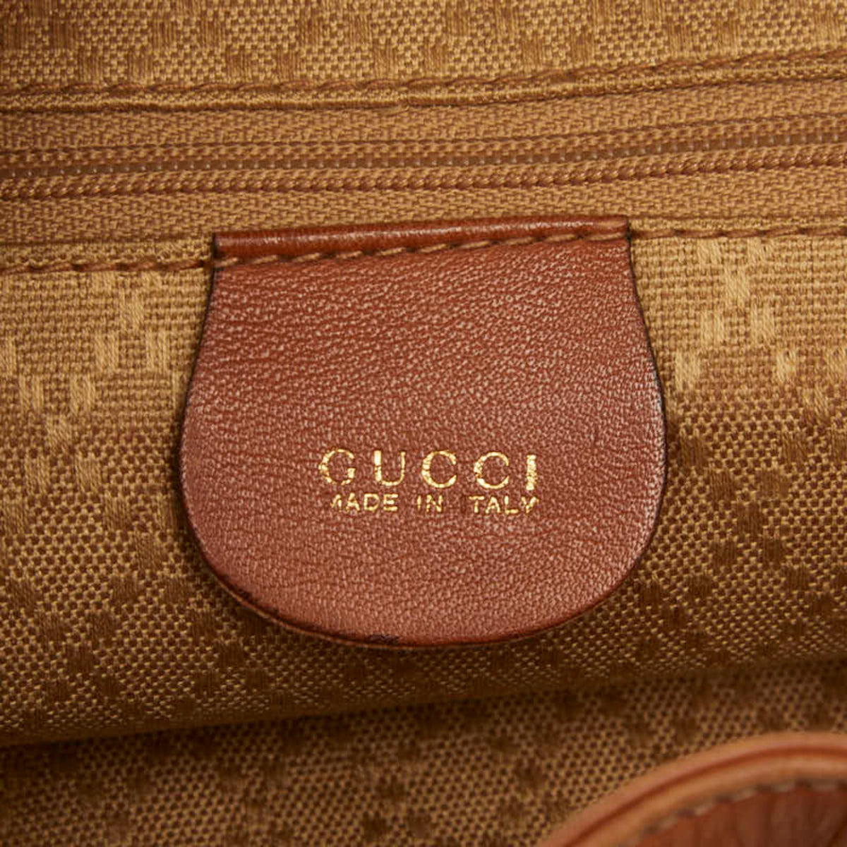 Gucci Brown Leather Backpack (Pre-Owned)