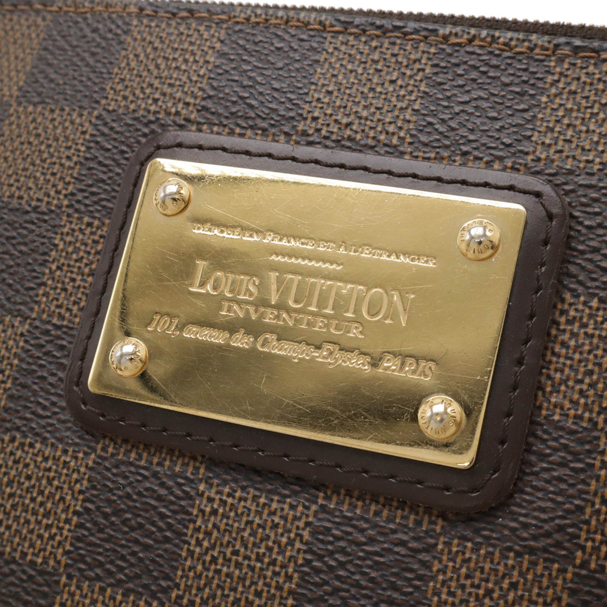 Louis Vuitton Brown Damier Canvas Pvc Damier Canvas Pouch Shoulder Bag (Pre-Owned)