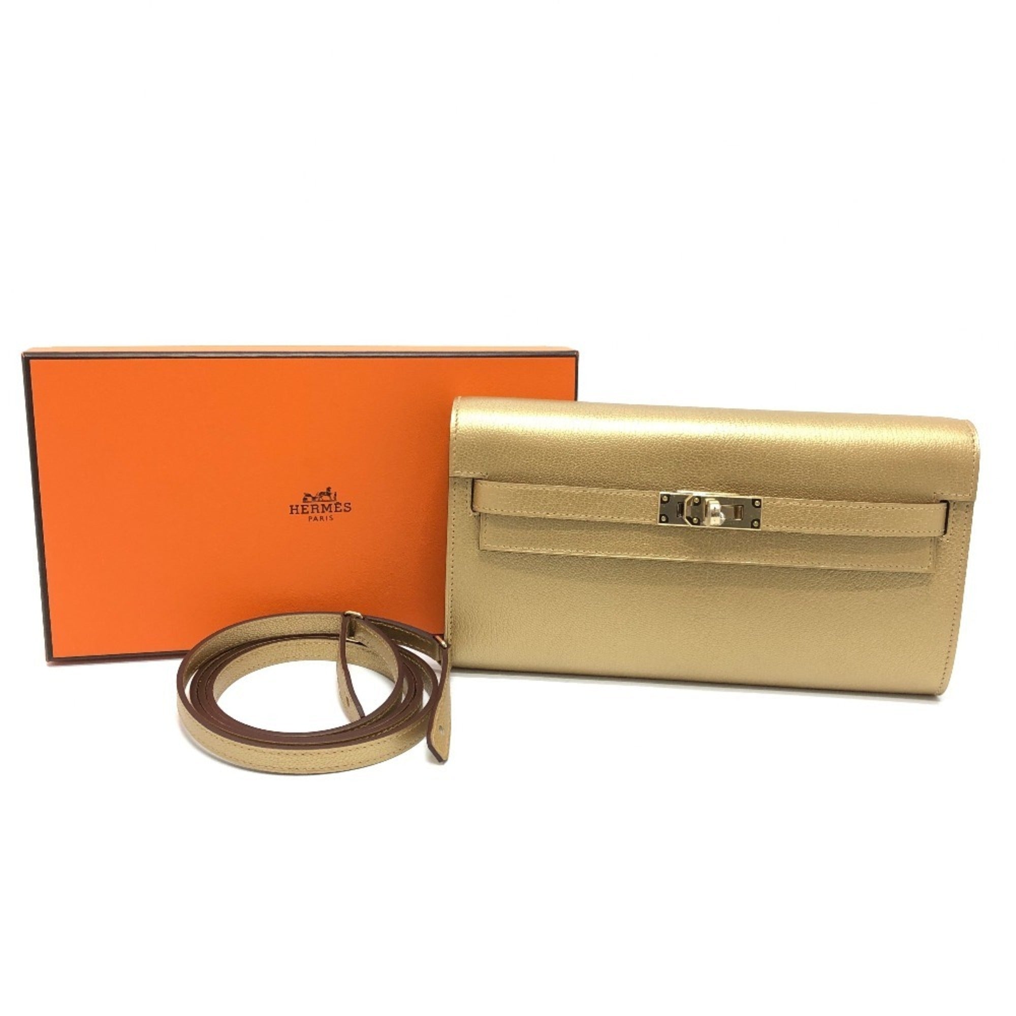Hermes Gold Chain/Shoulder Wallet (Pre-Owned)