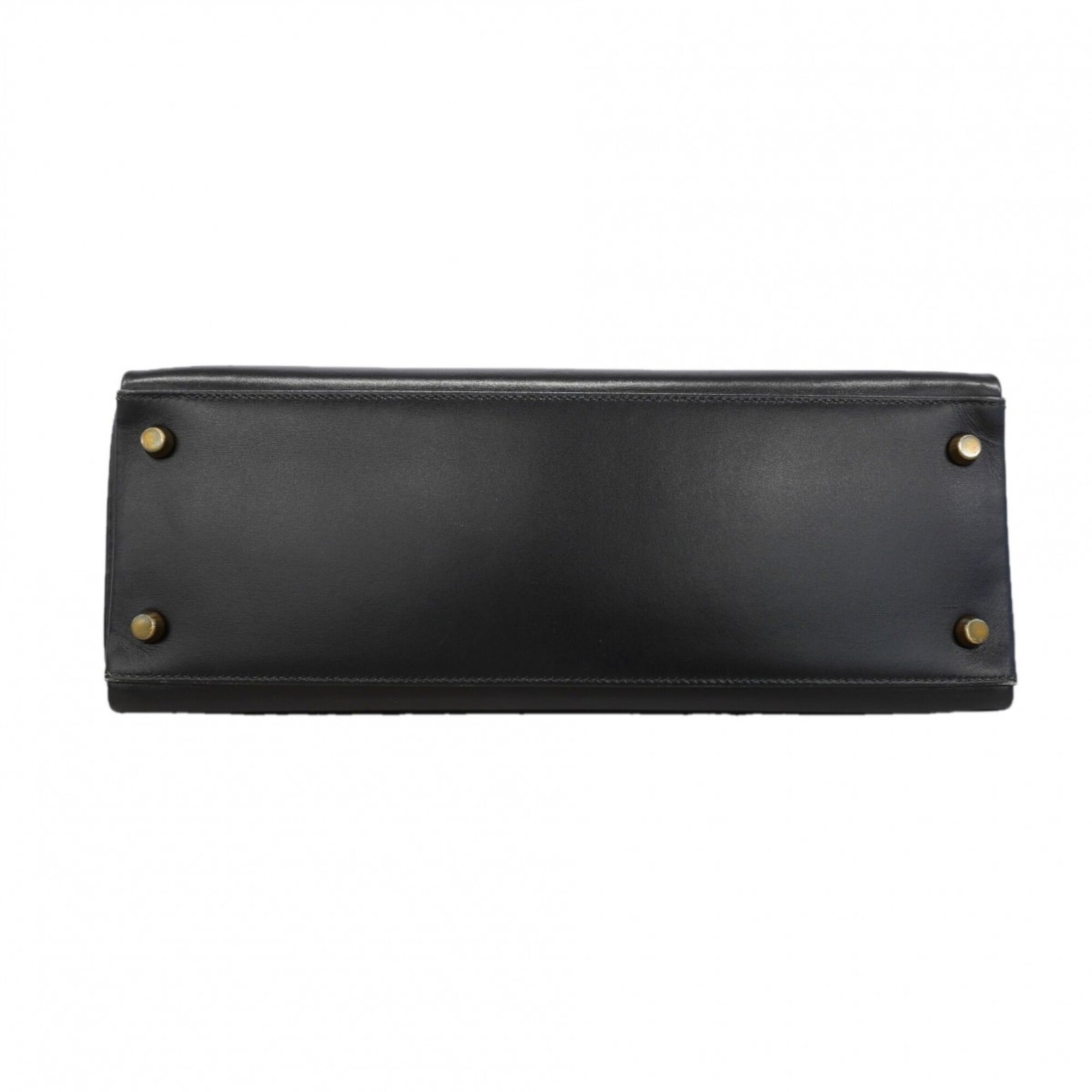 Hermes Black Box Calf Leather Handbag (Pre-Owned)