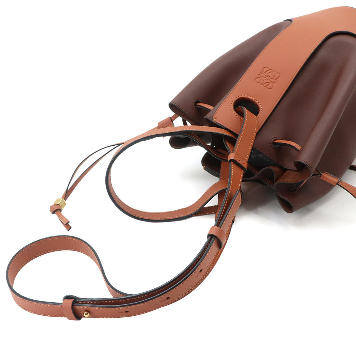 Loewe Brown Leather Handbag Shoulder Bag (Pre-Owned)