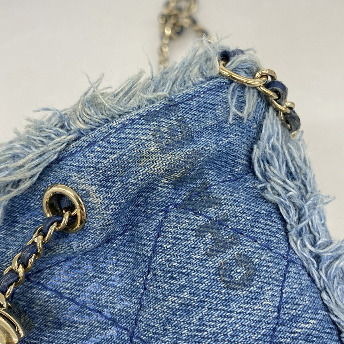 Chanel Blue Denim Shoulder Bag (Pre-Owned)