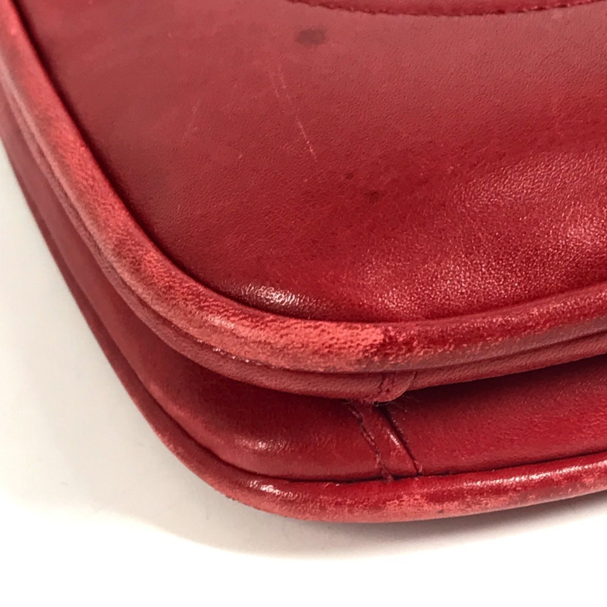 Chanel Red Color Leather Beach Bag Fanny Pack Pouch Sling Bag (Pre-Owned)