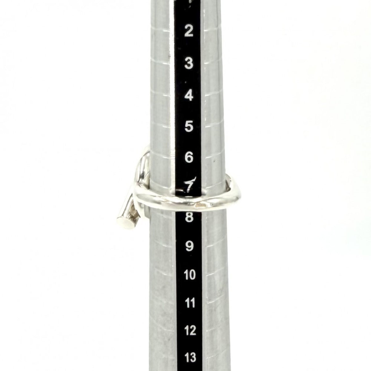 Hermes Silver 925 Band Ring (Pre-Owned)