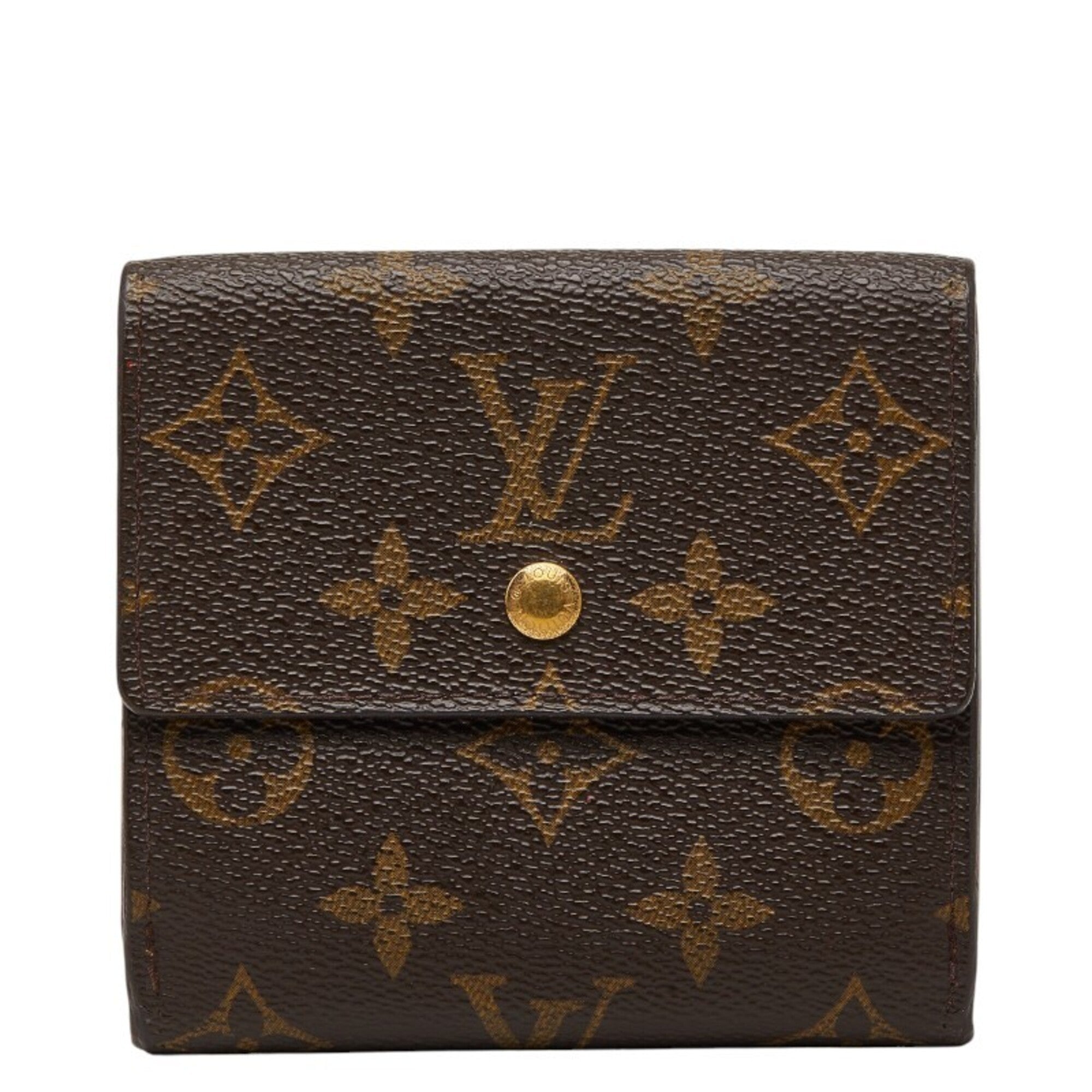 Louis Vuitton Brown Pvc Leather Wallet (Tri-Fold) (Pre-Owned)