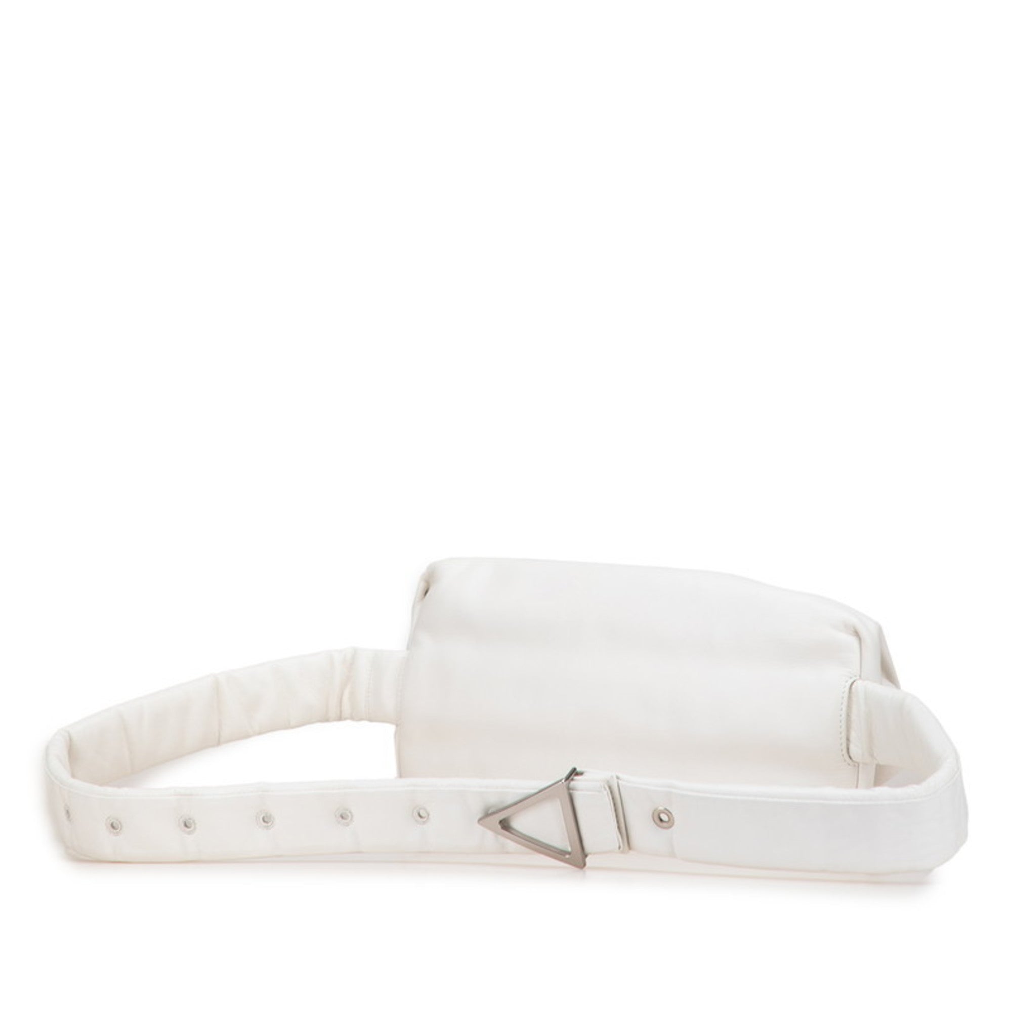 Bottega Veneta White Leather Pouch Sling Bag (Pre-Owned)