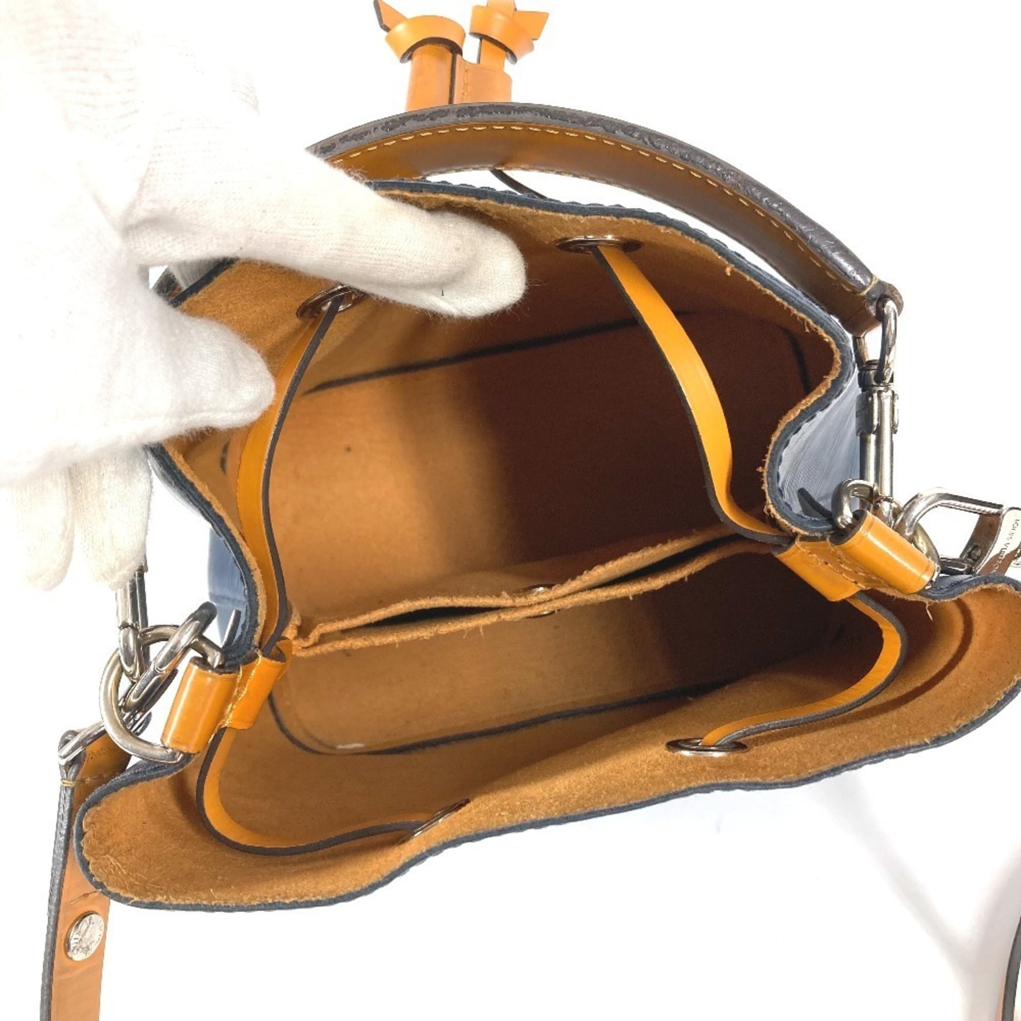 Louis Vuitton Bicolor Galle Indigo Navy Saffron Yellow Epi Leather Handbag Shoulder Bag (Pre-Owned)