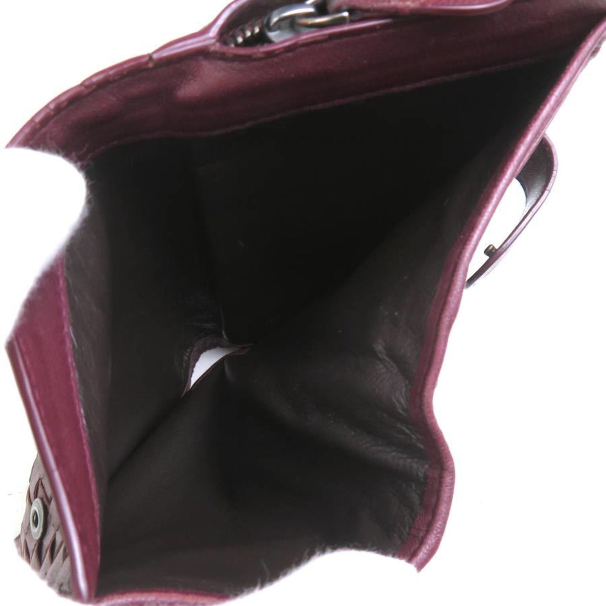 Bottega Veneta Burgundy Intrecciato Wallet (Bi-Fold) (Pre-Owned)