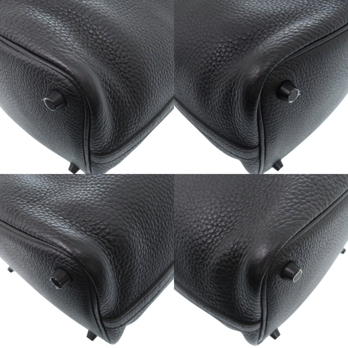 Hermes Black Taurillon Clemence Leather Handbag (Pre-Owned)