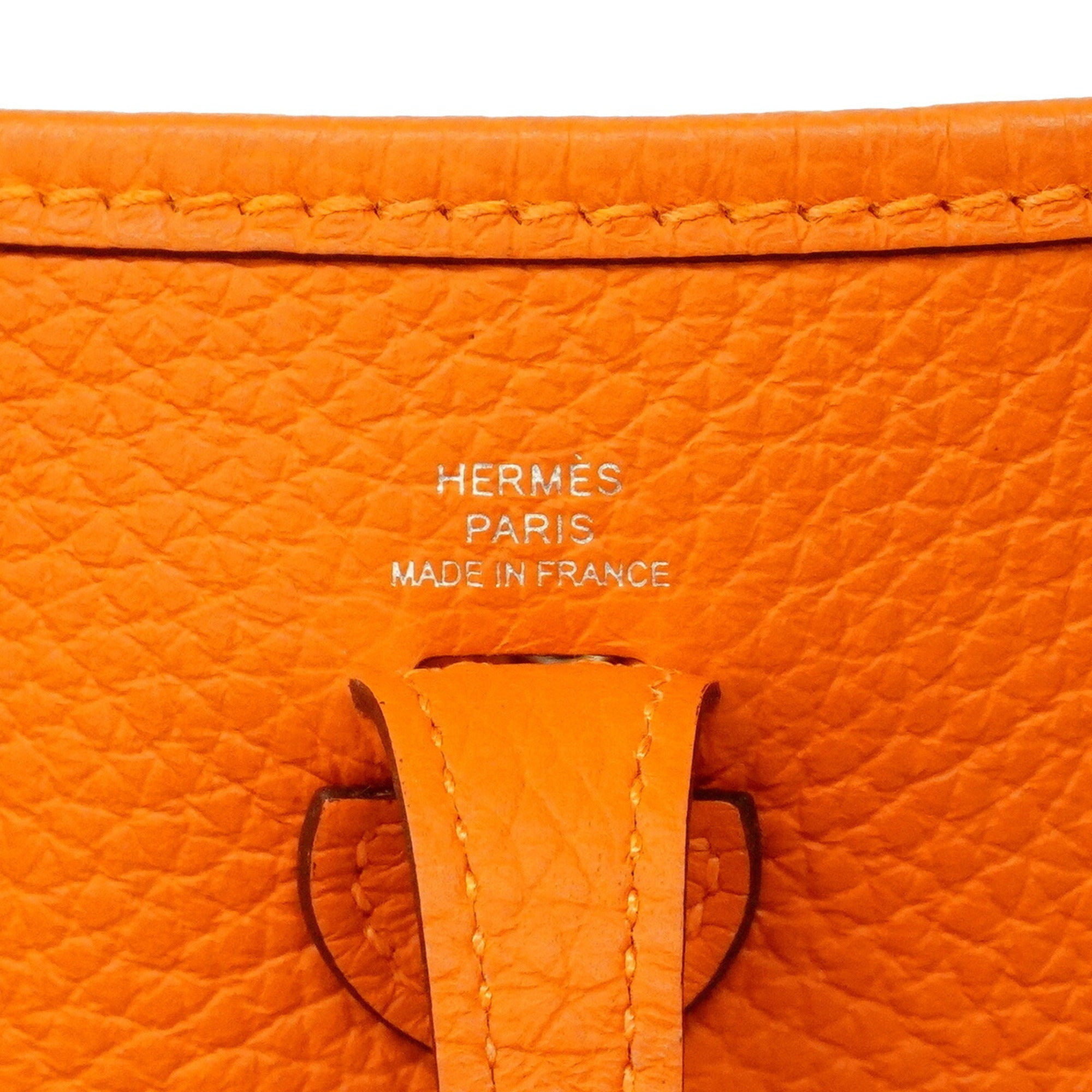 Hermes Orange Taurillon Clemence Leather Shoulder Bag (Pre-Owned)