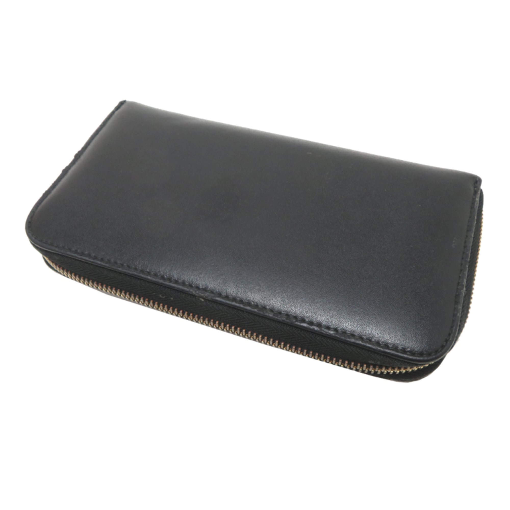 Salvatore Ferragamo Black Leather Long Wallet (Bi-Fold) (Pre-Owned)