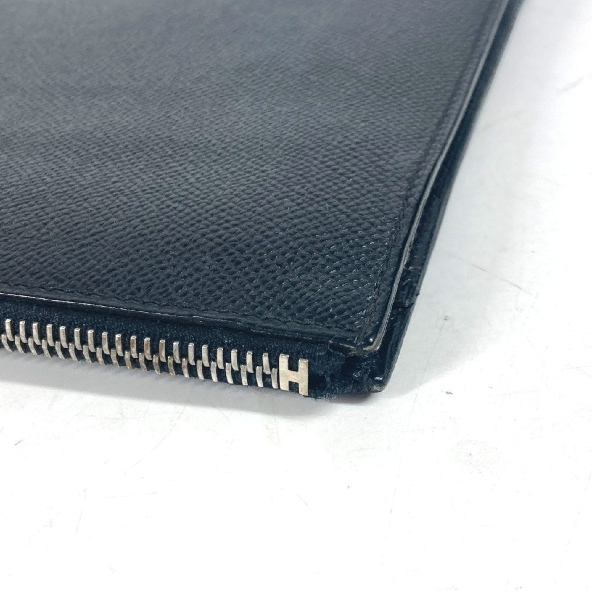 Hermes Black Epsom Leather Clutch Bag Pouch (Pre-Owned)