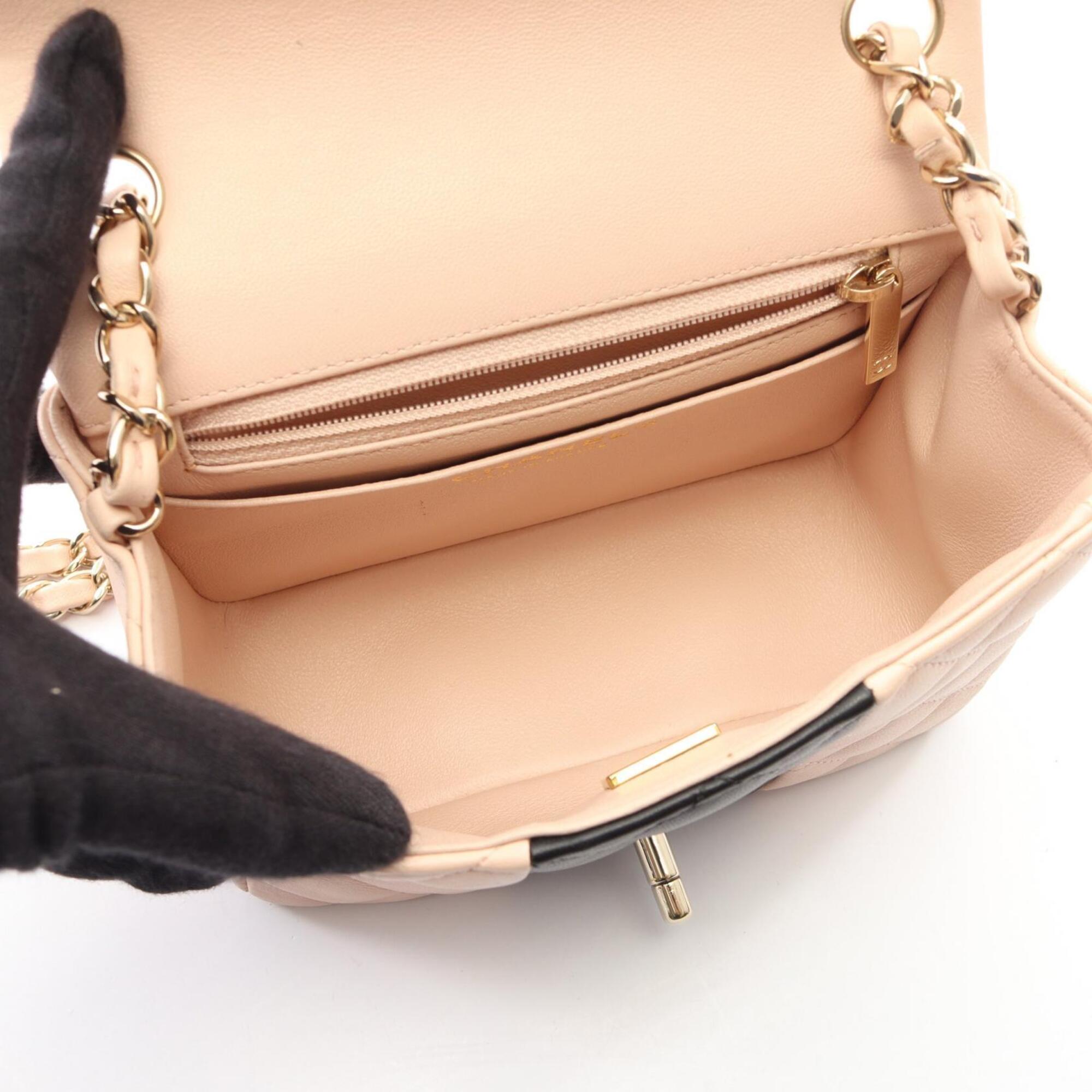 Chanel Black Pink Leather Handbag Shoulder Bag (Pre-Owned)