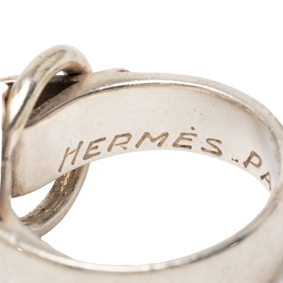 Hermes Silver 925 Band Ring (Pre-Owned)
