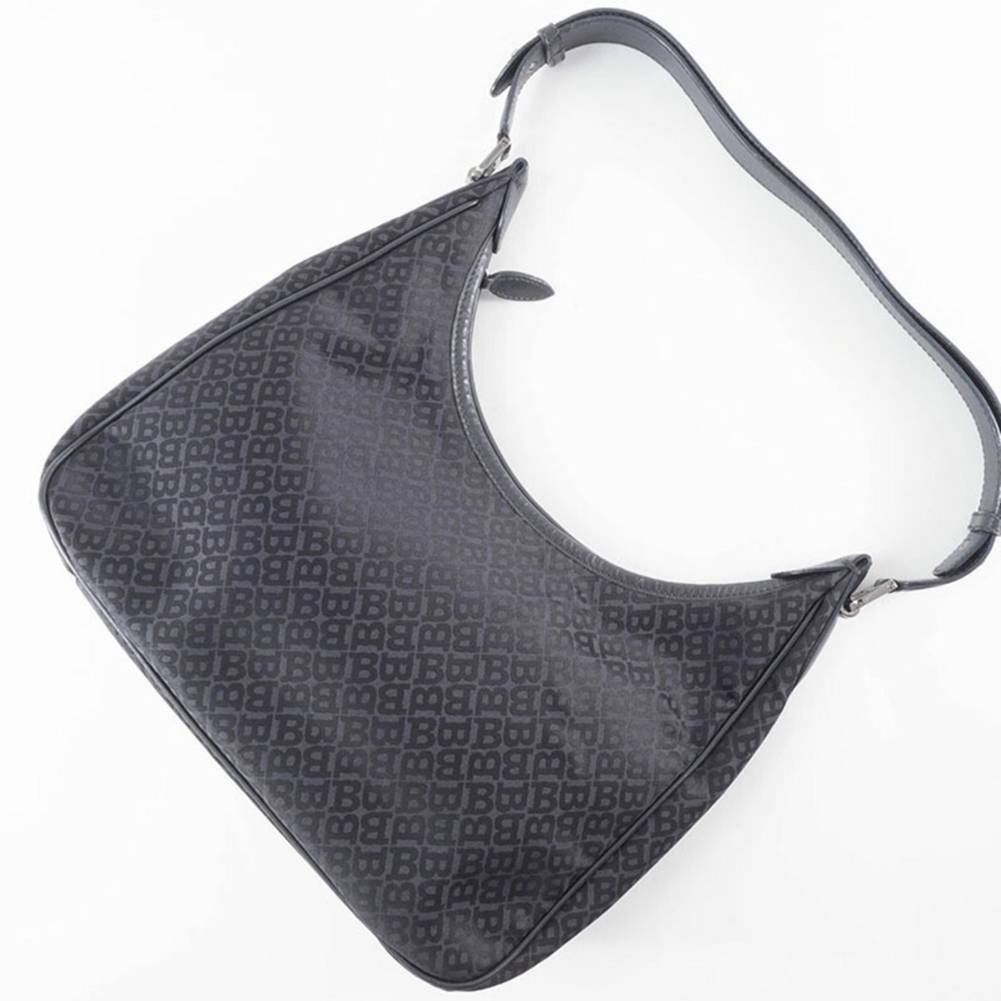 Bally Black Nylon Leather Shoulder Bag (Pre-Owned)