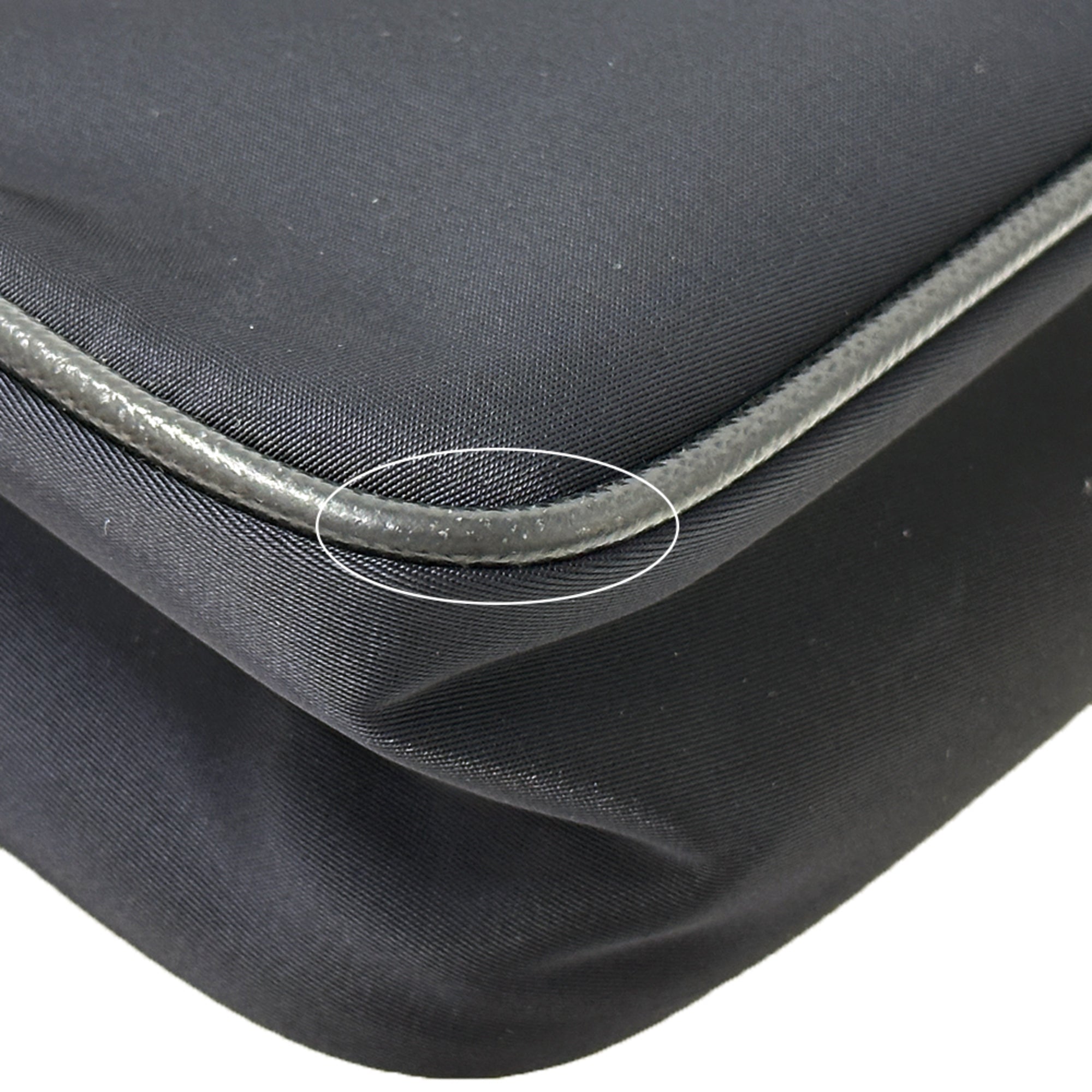 Prada Navy Nylon Handbag Shoulder Bag (Pre-Owned)
