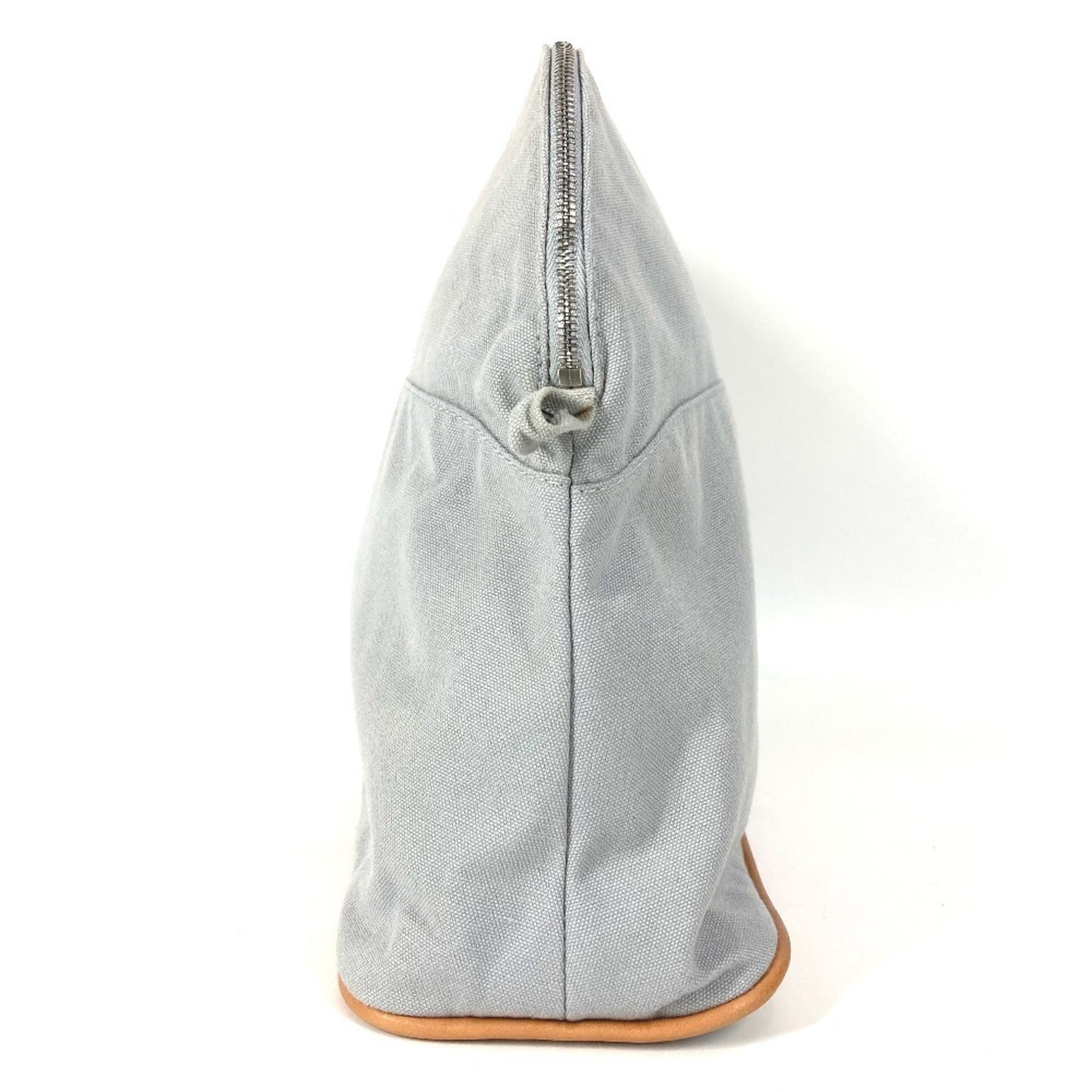 Hermes Gray Canvas Pouch (Pre-Owned)