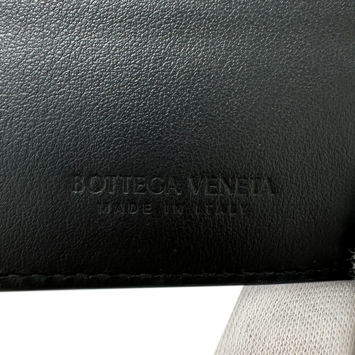 Bottega Veneta Black Leather Wallet (Bi-Fold) (Pre-Owned)