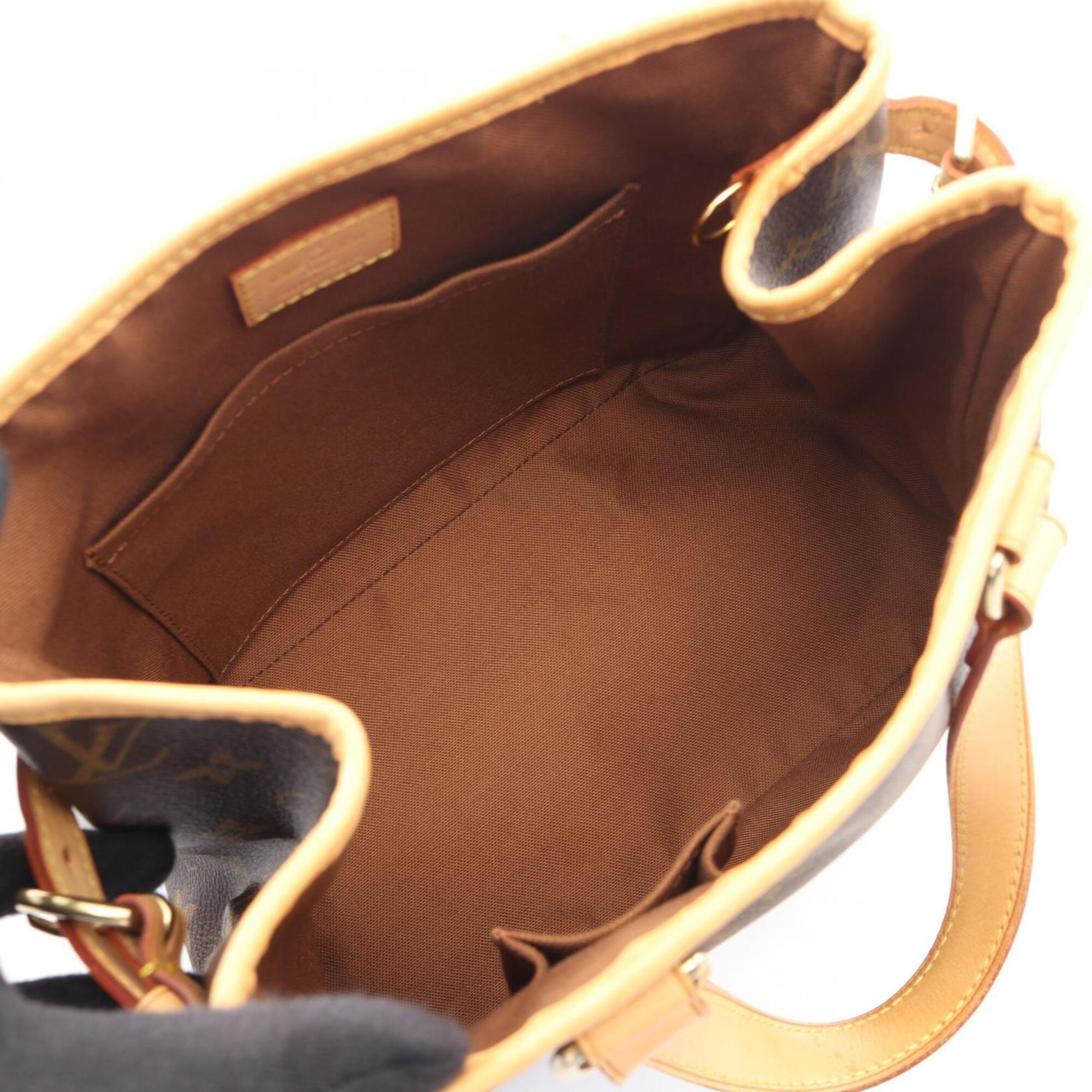 Louis Vuitton Brown Monogram Coated Canvas Leather Handbag (Pre-Owned)