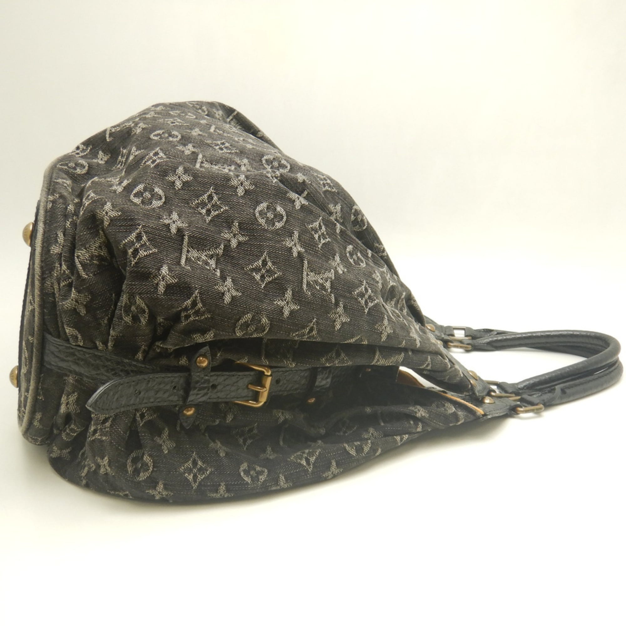 Louis Vuitton Noir Monogram Denim Tote Bag (Pre-Owned)