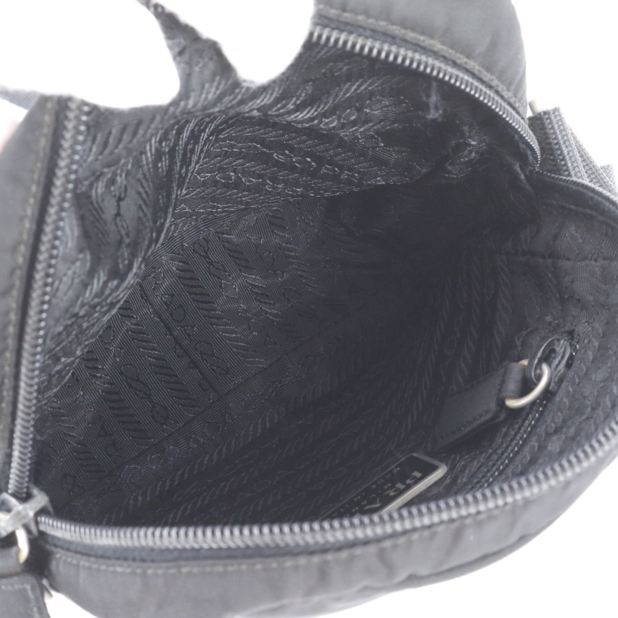 Prada Black Nylon Leather Shoulder Bag (Pre-Owned)