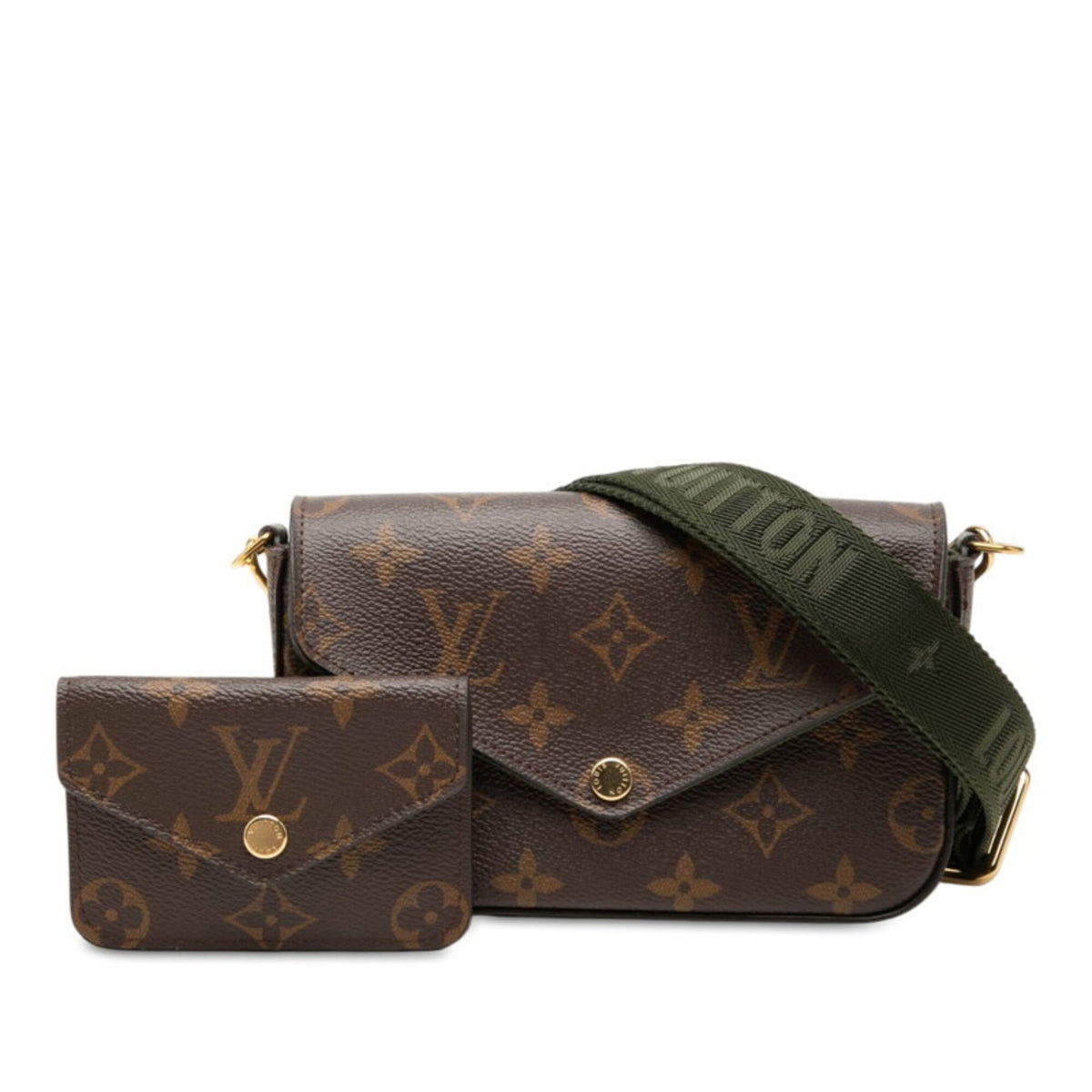 Louis Vuitton Brown Khaki Monogram Monogram Pochette Pouch Shoulder Bag (Pre-Owned)