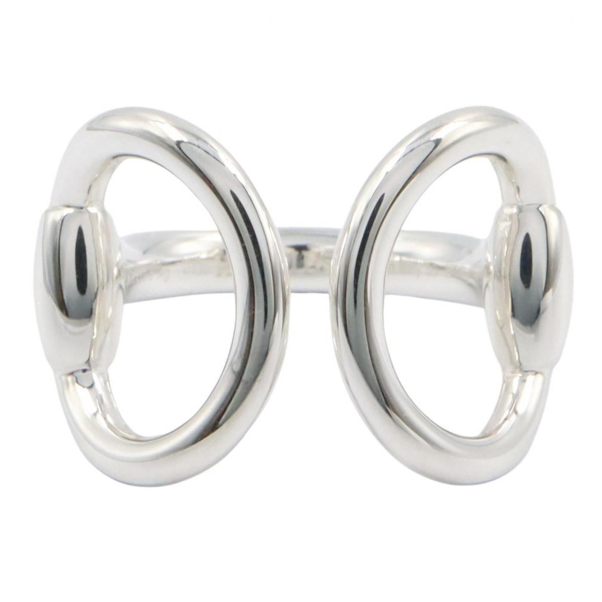 Hermes Silver Silver 925 Band Ring (Pre-Owned)