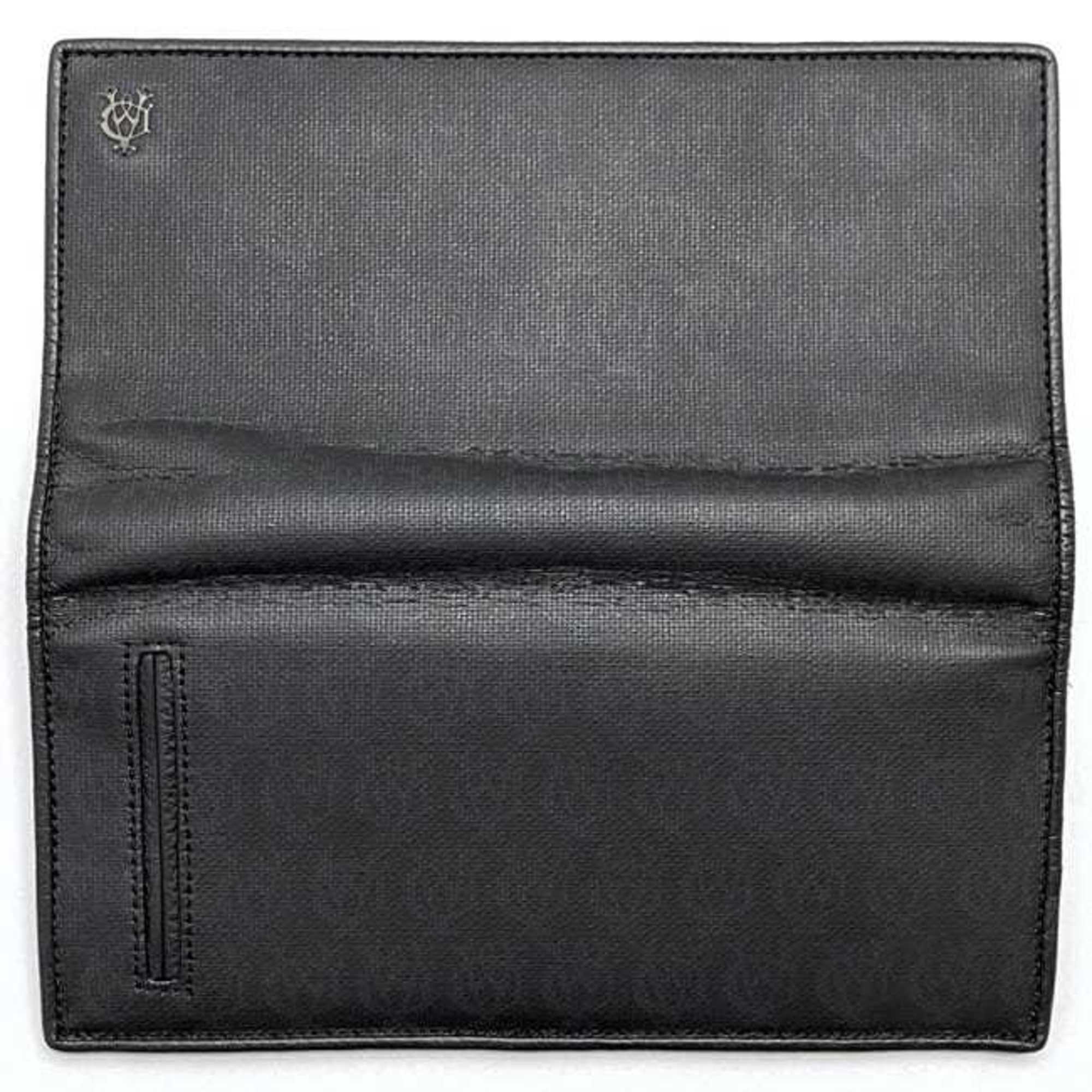 Dunhill Black Leather Long Wallet (Bi-Fold) (Pre-Owned)