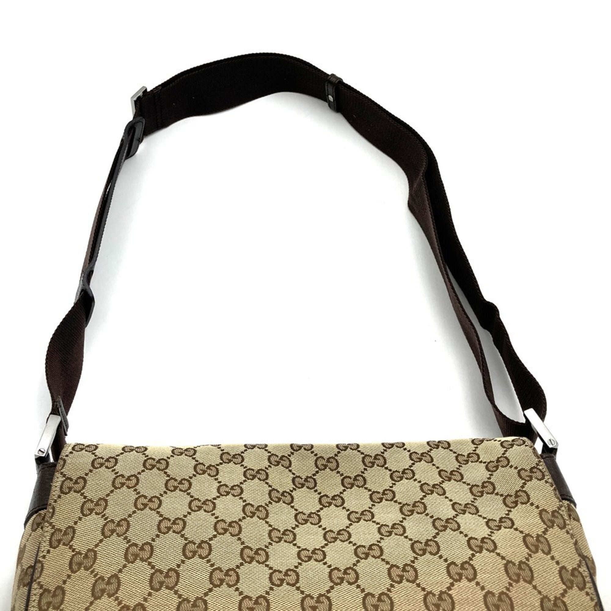 Gucci Gg Canvas Brown Gg Canvas Shoulder Bag (Pre-Owned)