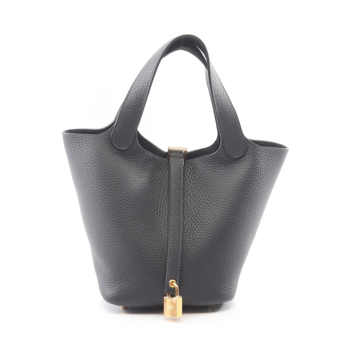 Hermes Navy Taurillon Clemence Leather Handbag (Pre-Owned)