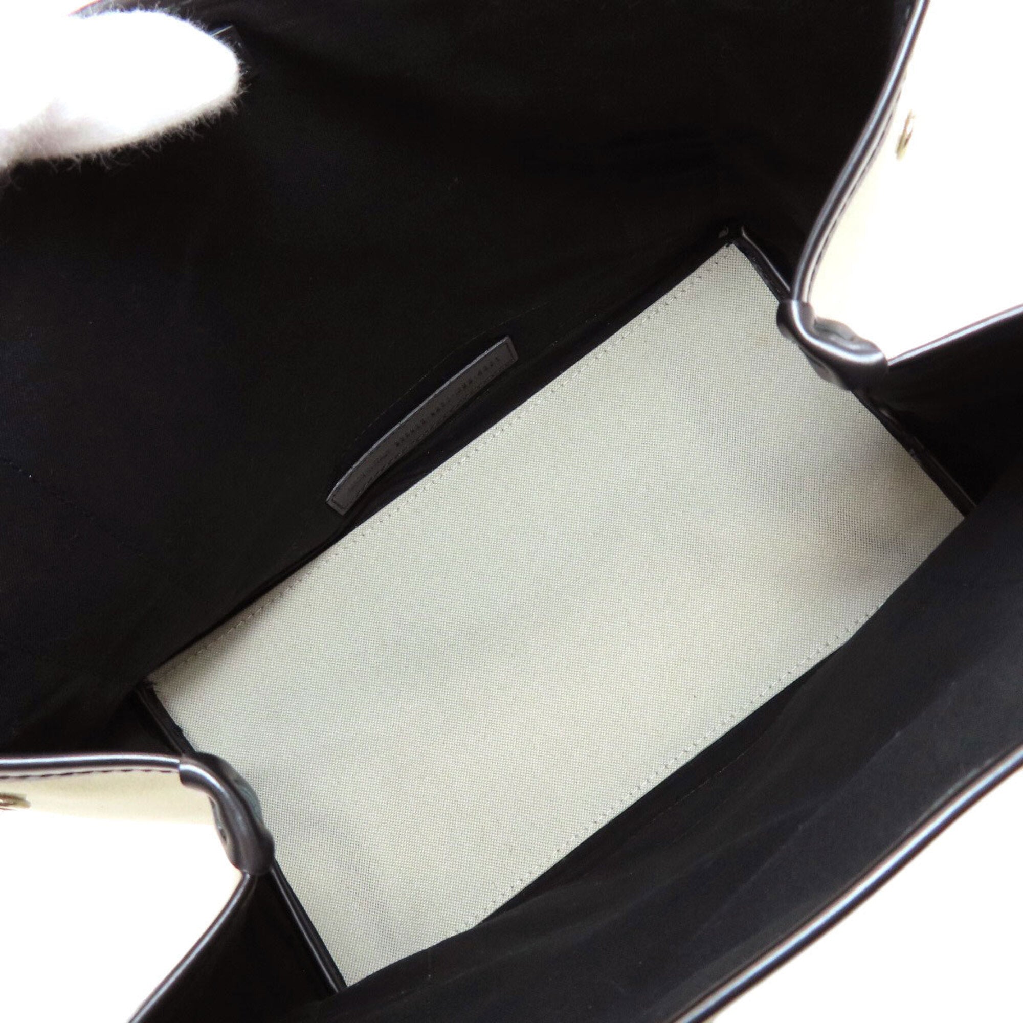 Balenciaga Black White Canvas Handbag (Pre-Owned)