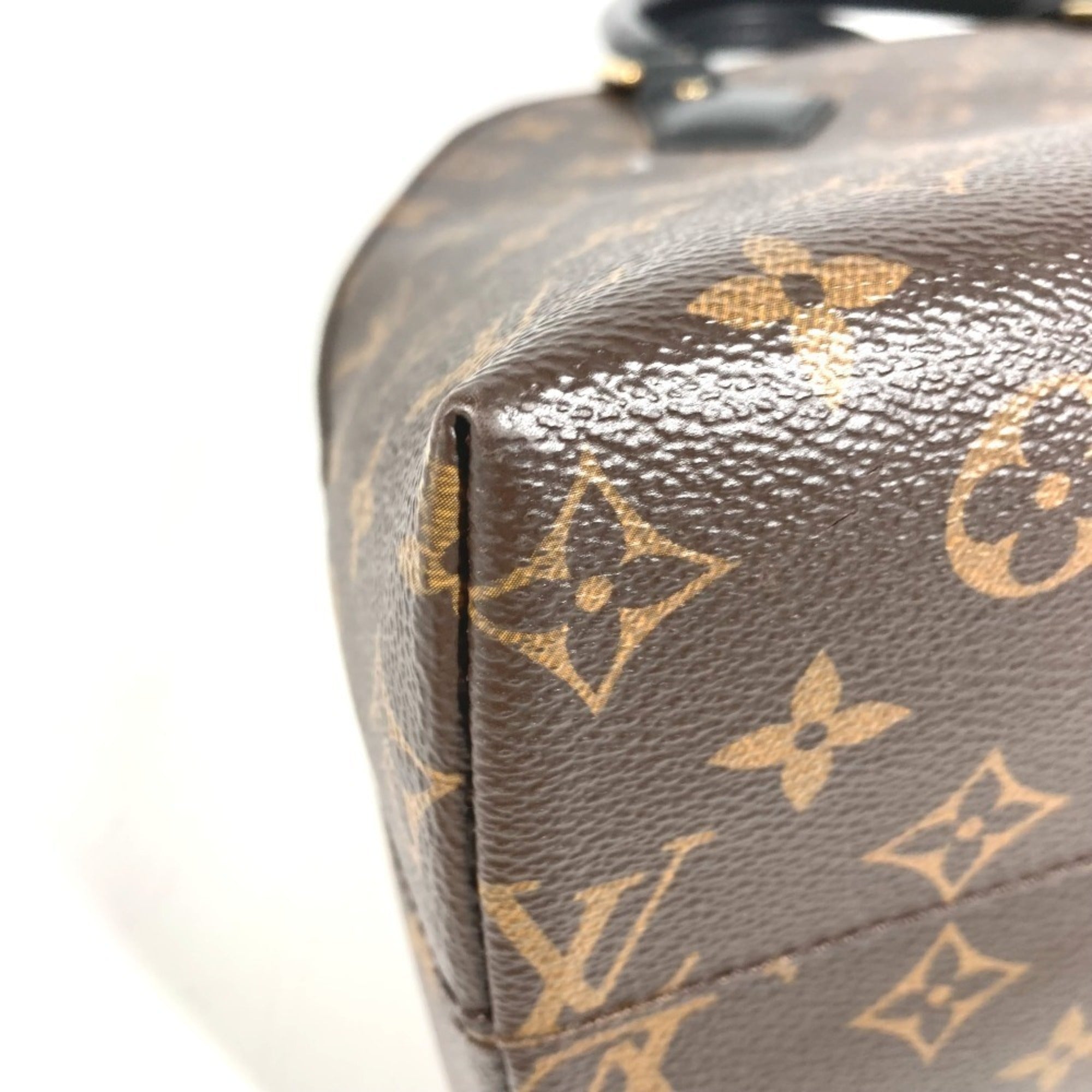 Louis Vuitton Black Brown Noir Monogram Canvas Leather Handbag Tote Bag (Pre-Owned)