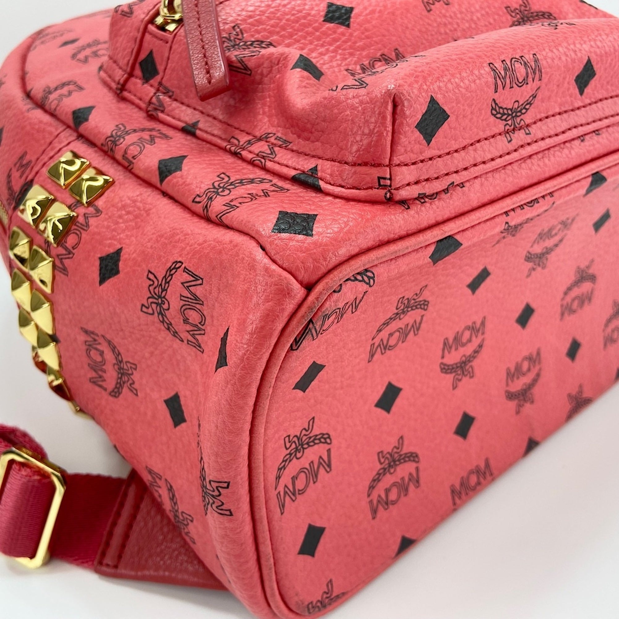 Mcm Red Color Backpack (Pre-Owned)